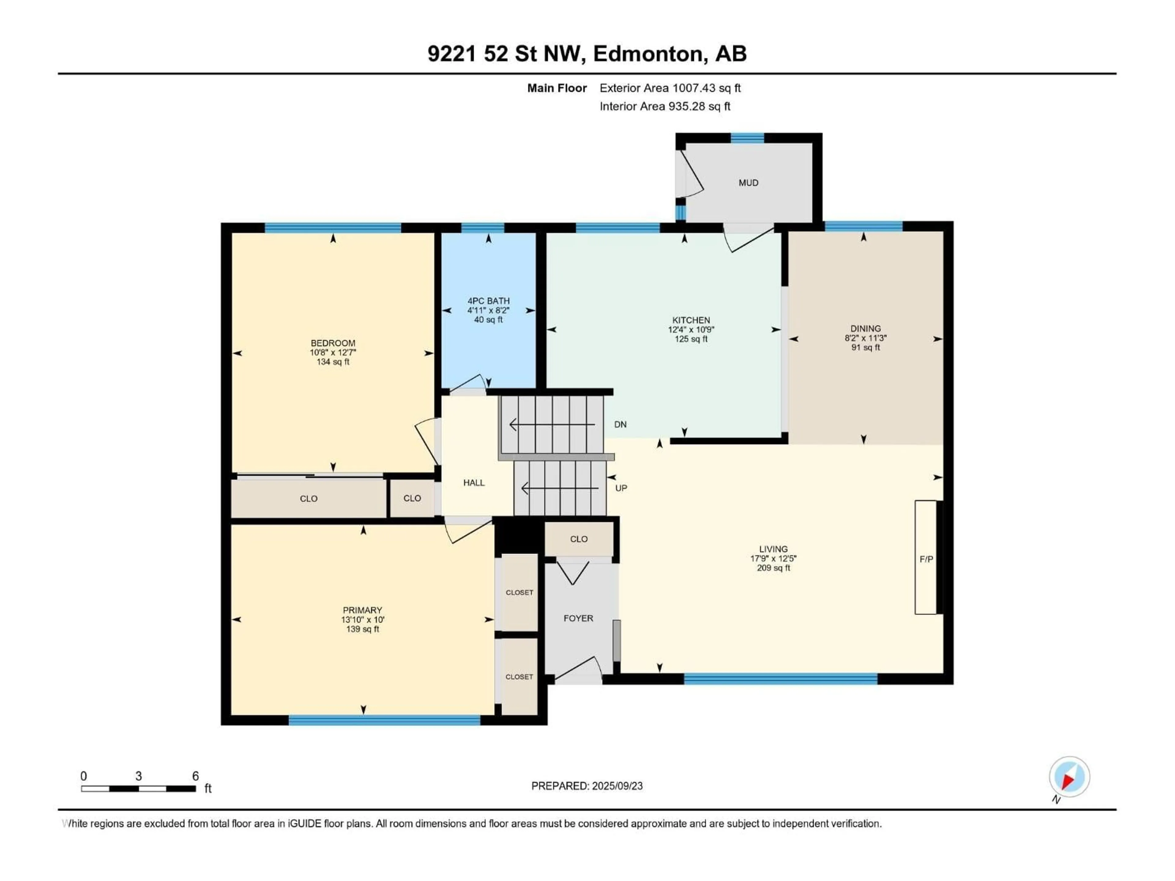 Floor plan for 9221 52 ST, Edmonton Alberta T6B1G3