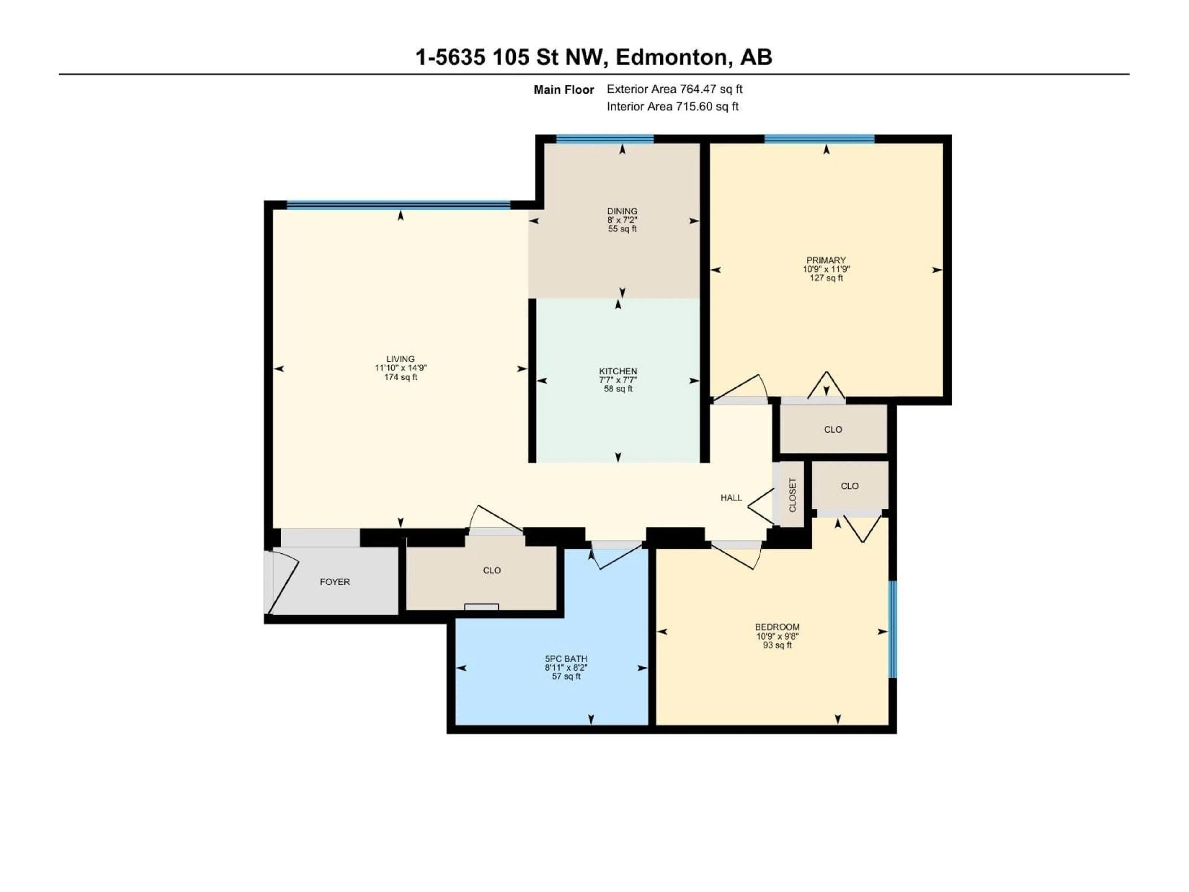 Floor plan for 5635 105 ST, Edmonton Alberta T6H2N2