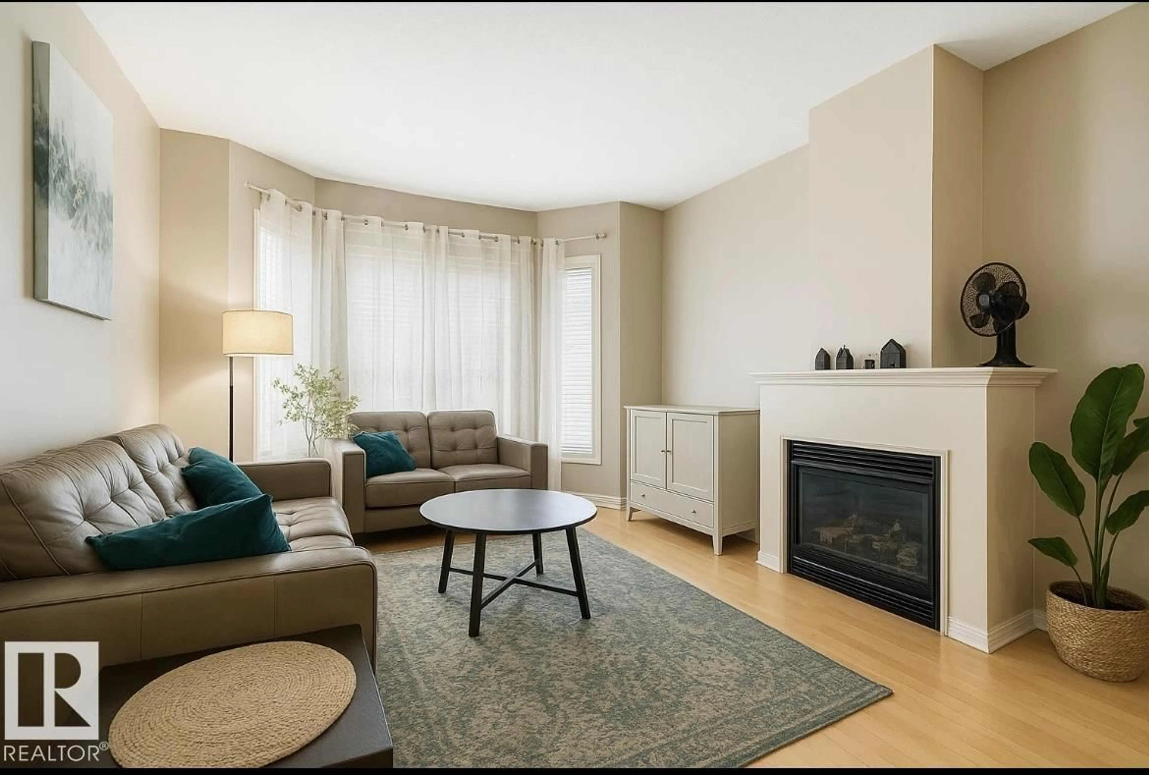 Living room with furniture, unknown for #102 - 4312 139 AV, Edmonton Alberta T5Y3J4