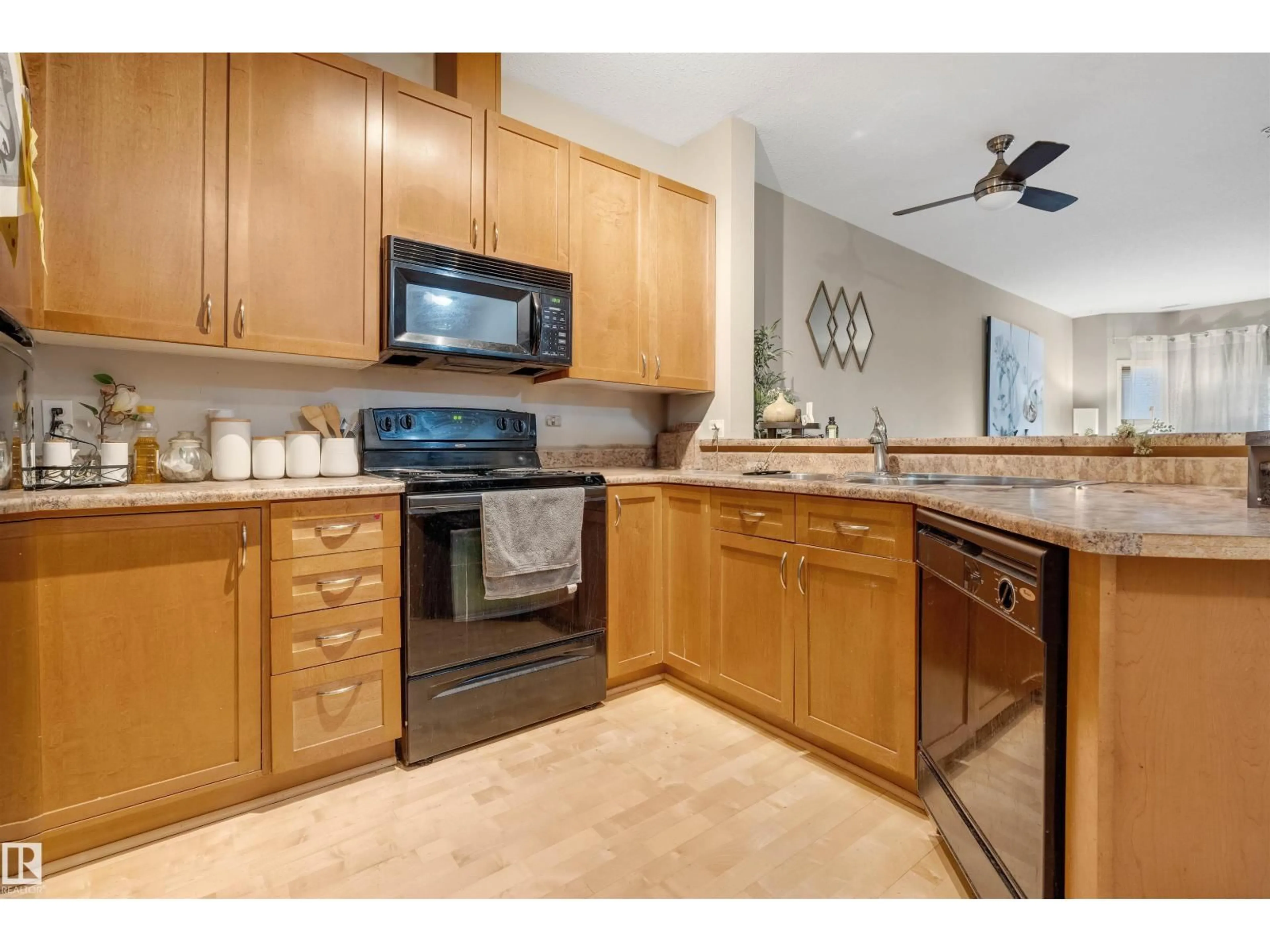Standard kitchen, ceramic/tile floor for #102 - 4312 139 AV, Edmonton Alberta T5Y3J4