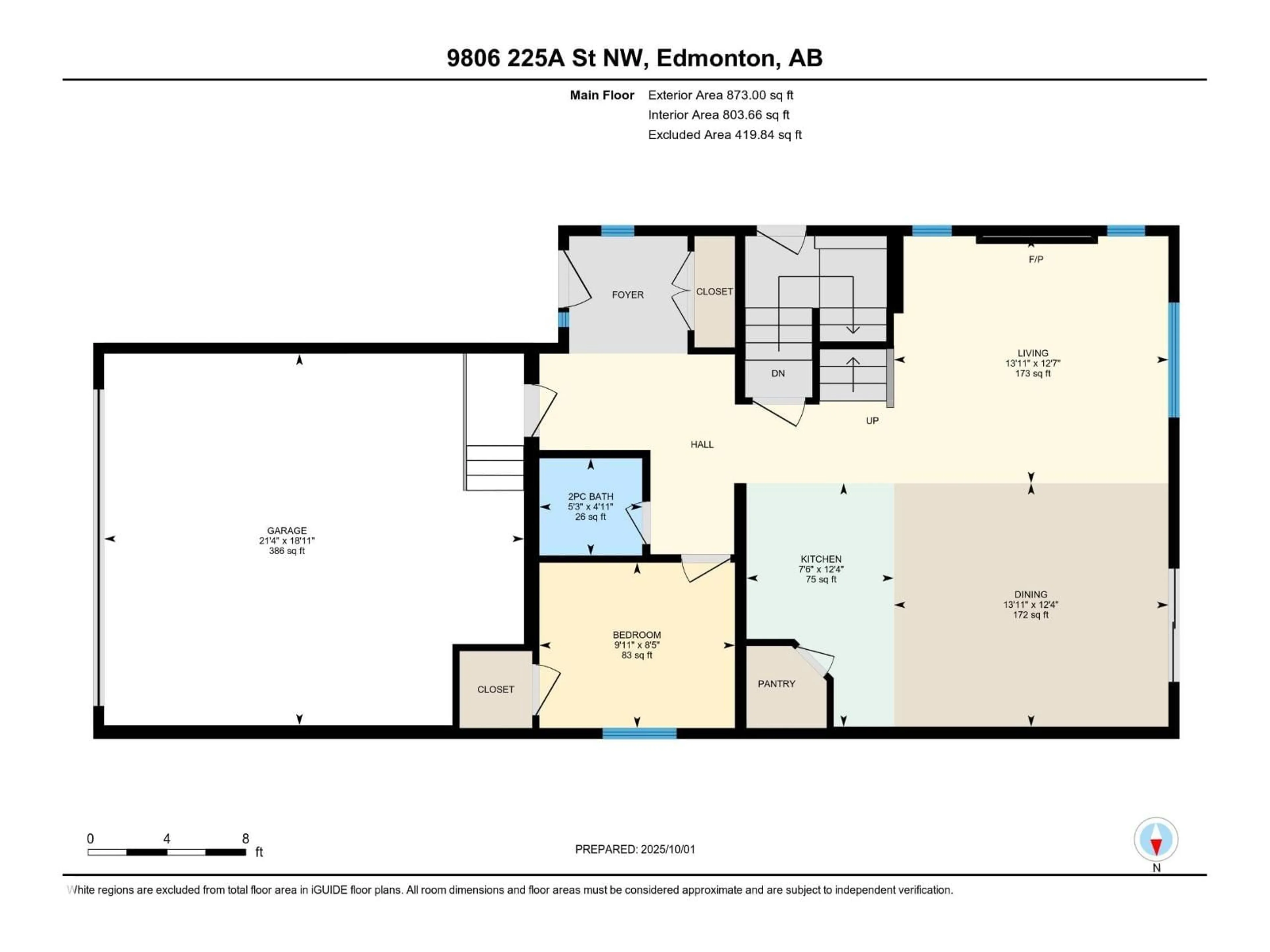 Floor plan for NW - 9806 225A ST, Edmonton Alberta T5T5X8