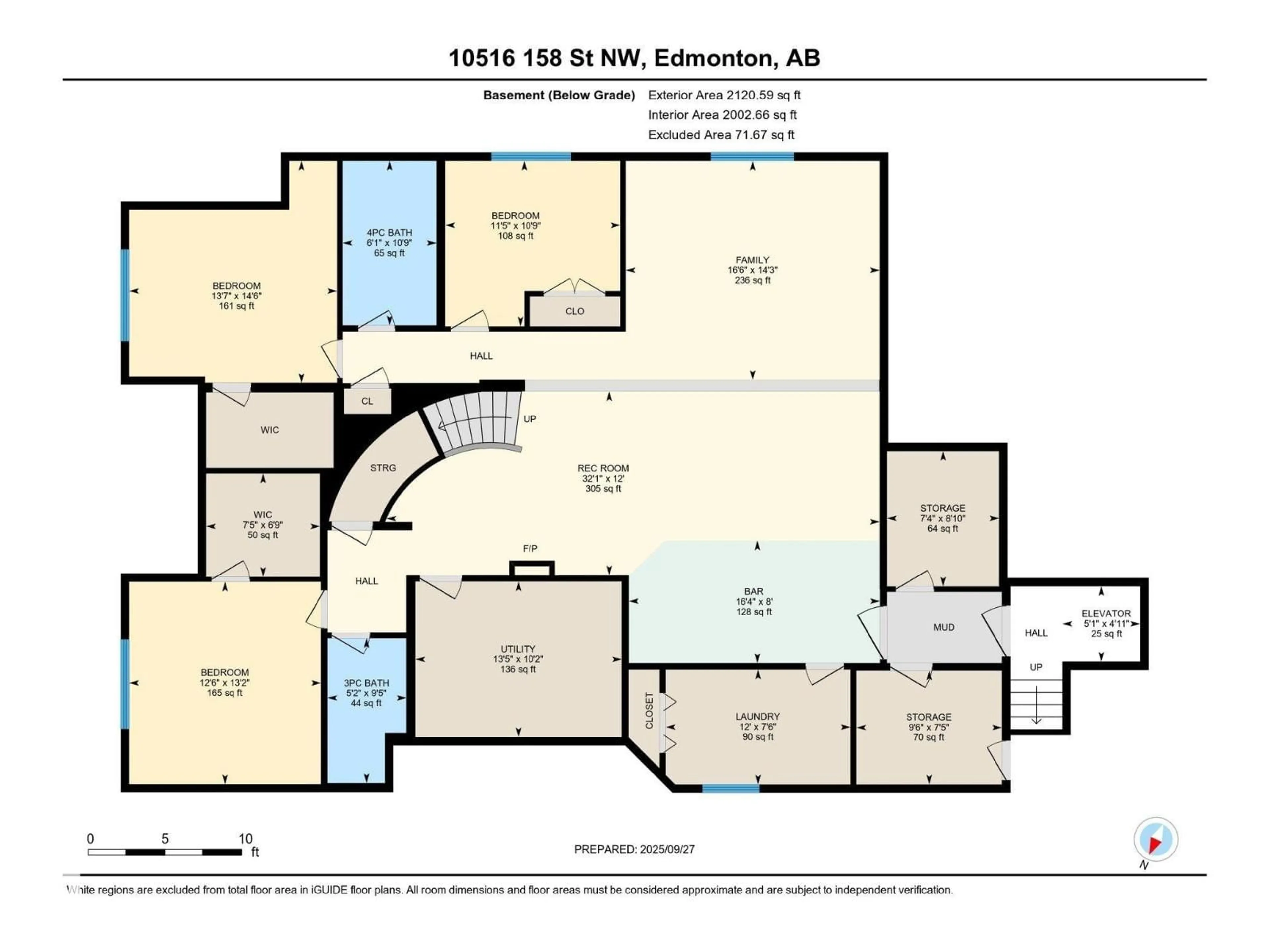 Floor plan for NW - 10516 158 ST, Edmonton Alberta T5P2Y6