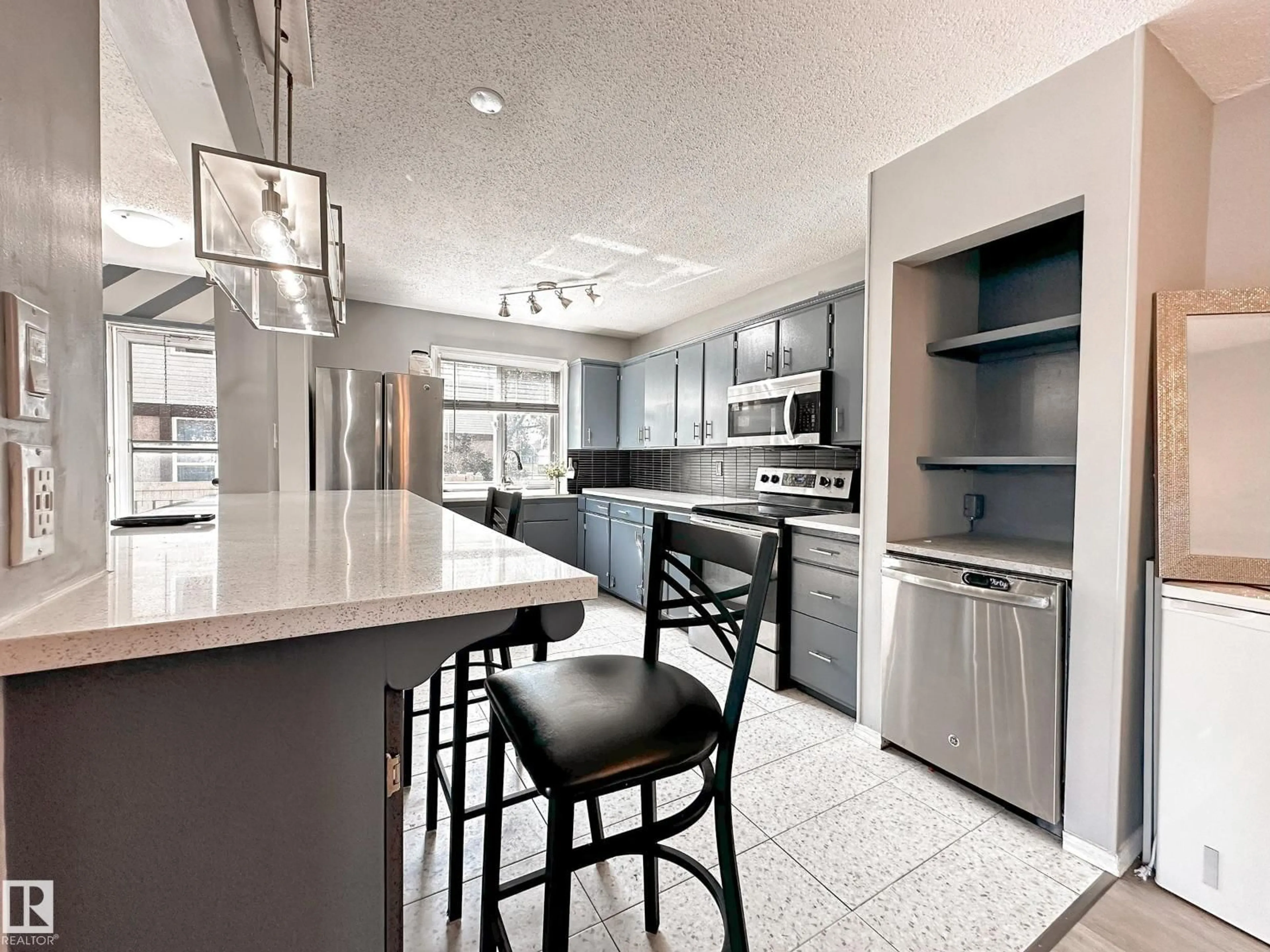 Contemporary kitchen, ceramic/tile floor for 858 ERIN PL, Edmonton Alberta T5T1M6
