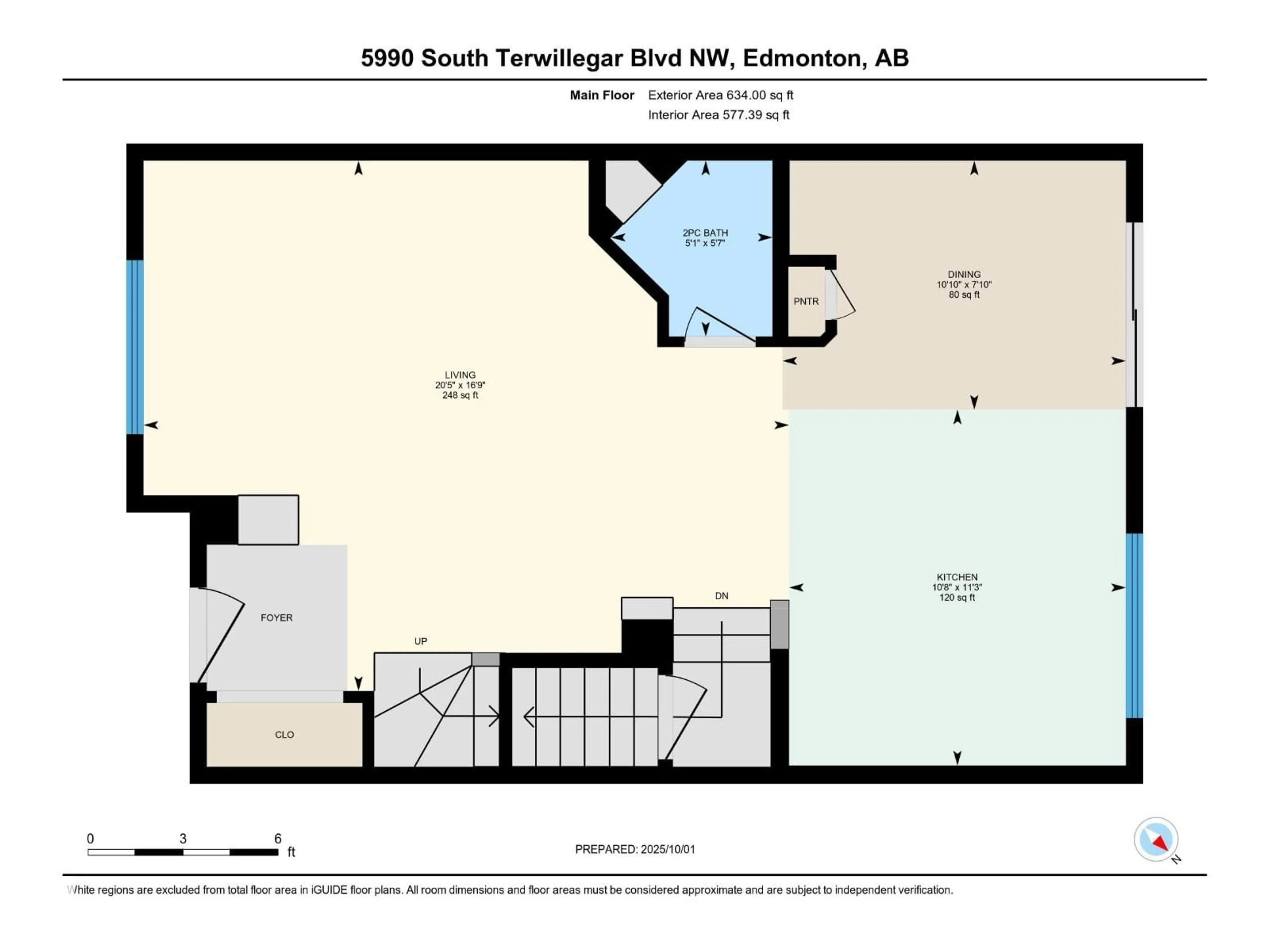 Floor plan for 5990 SOUTH TERWILLEGAR BOULEVARD, Edmonton Alberta T6R0K4