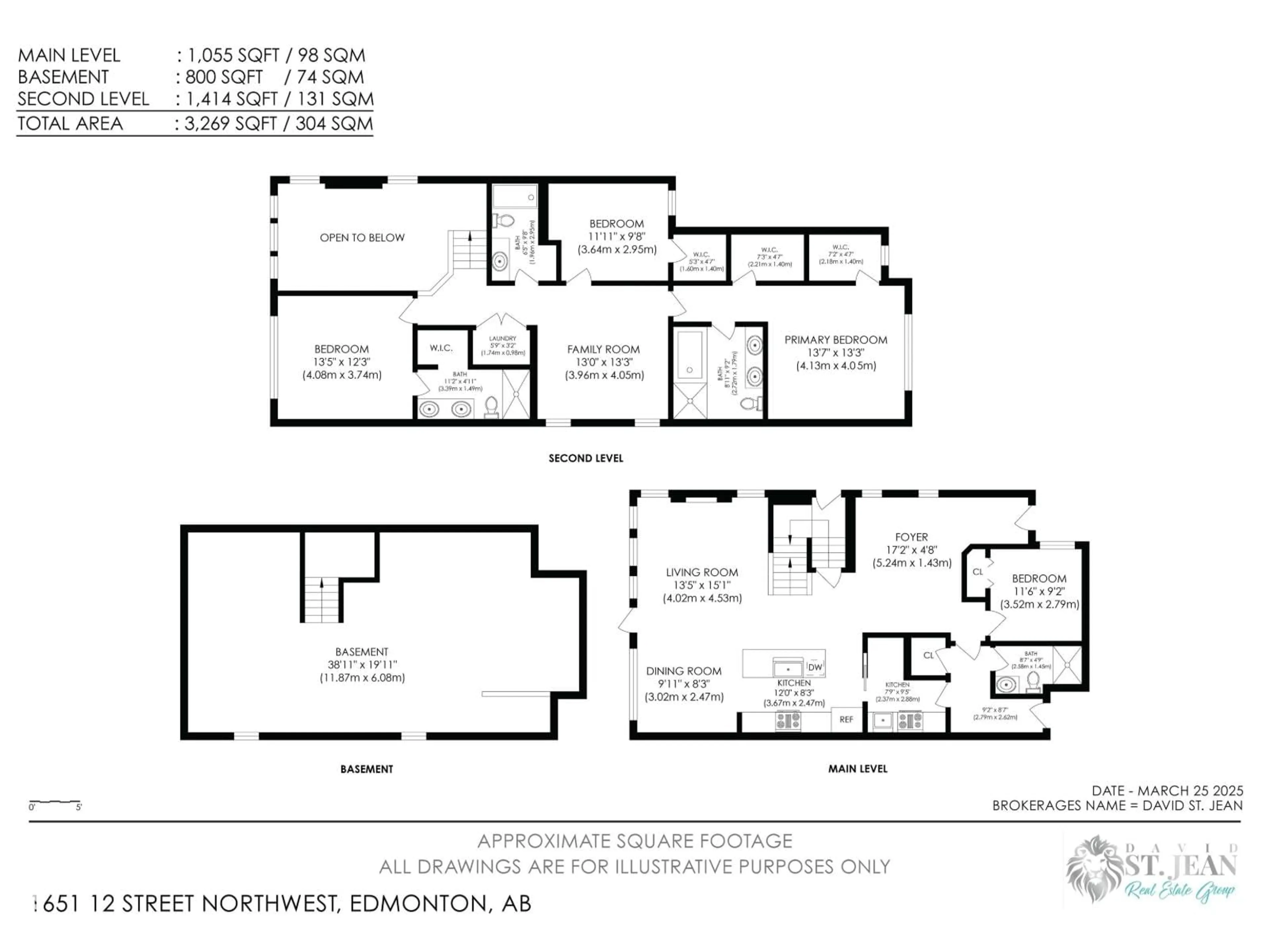 Floor plan for 1651 12 ST, Edmonton Alberta T6T2V1