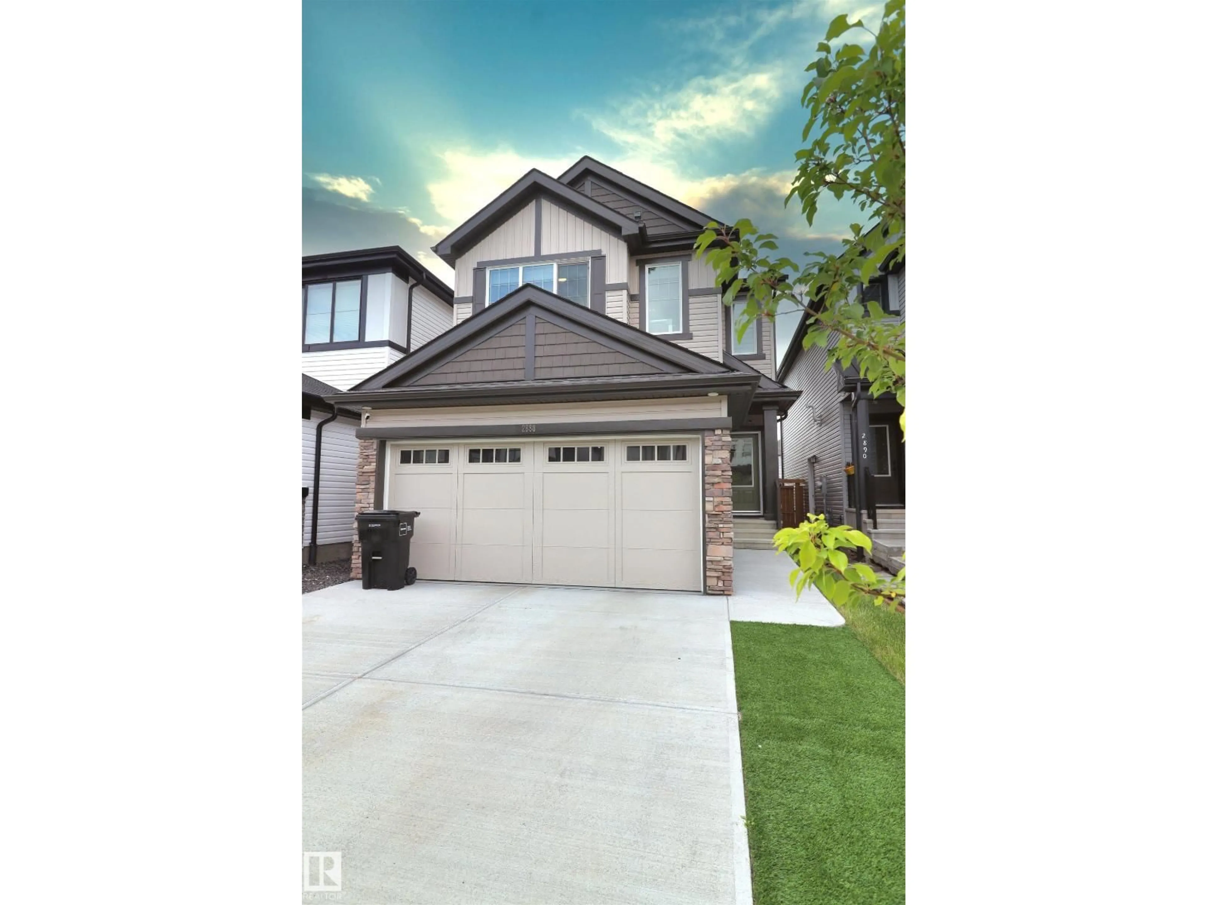 Home with vinyl exterior material, street for 2888 COUGHLAN GREEN, Edmonton Alberta T6W4B2
