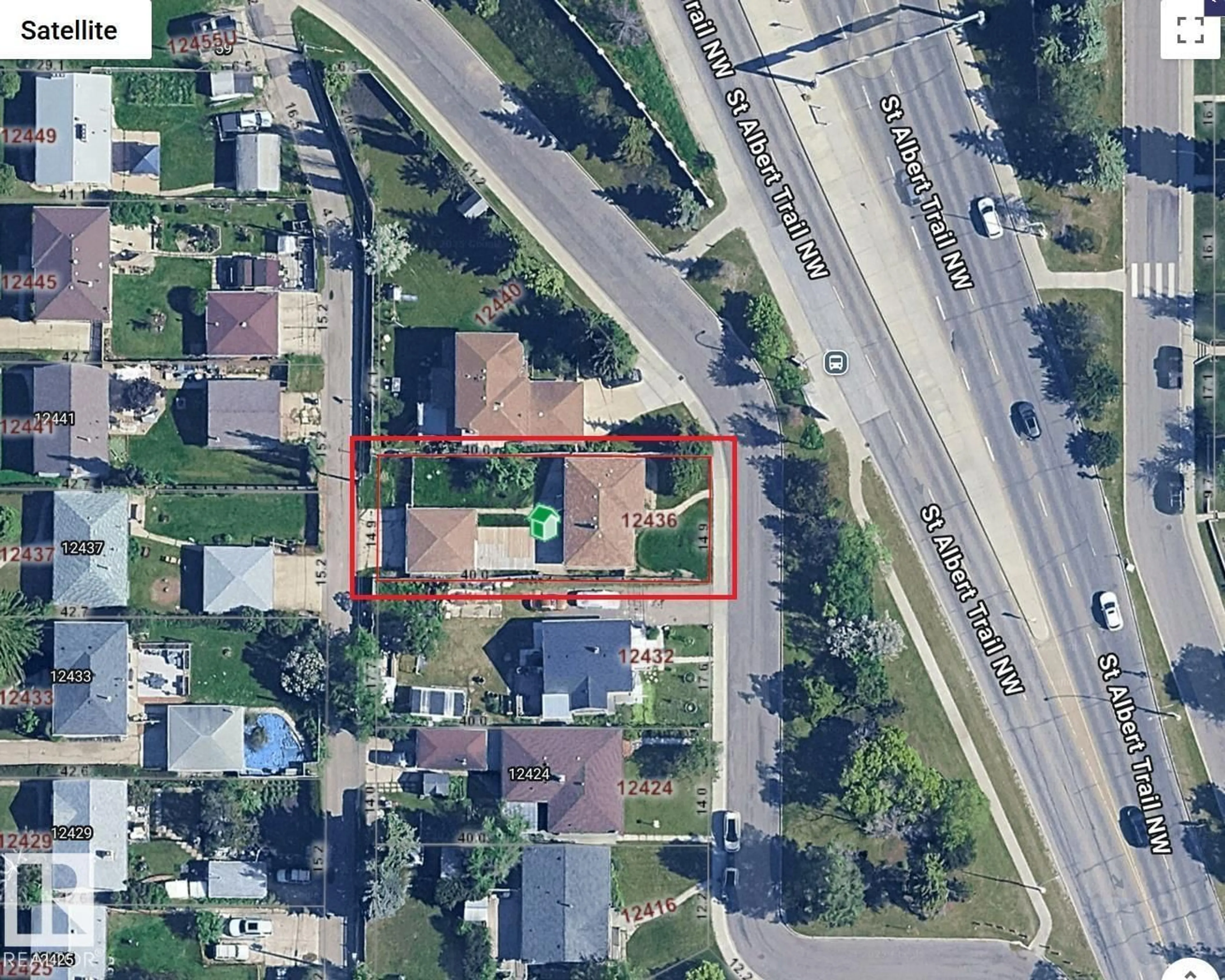 A pic from outside/outdoor area/front of a property/back of a property/a pic from drone, street for 12436 ST ALBERT TR, Edmonton Alberta T5L4H1