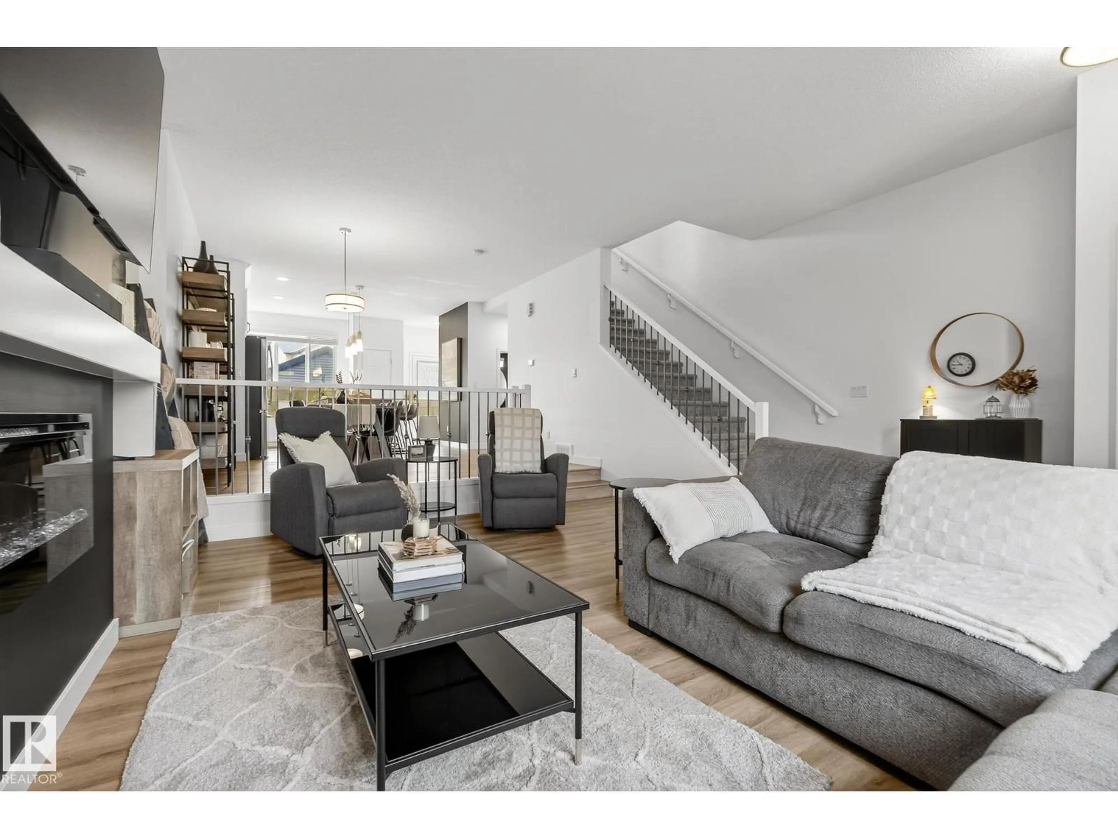 Living room with furniture, unknown for NW - 3396 ERLANGER BEND BN, Edmonton Alberta T6M1J5
