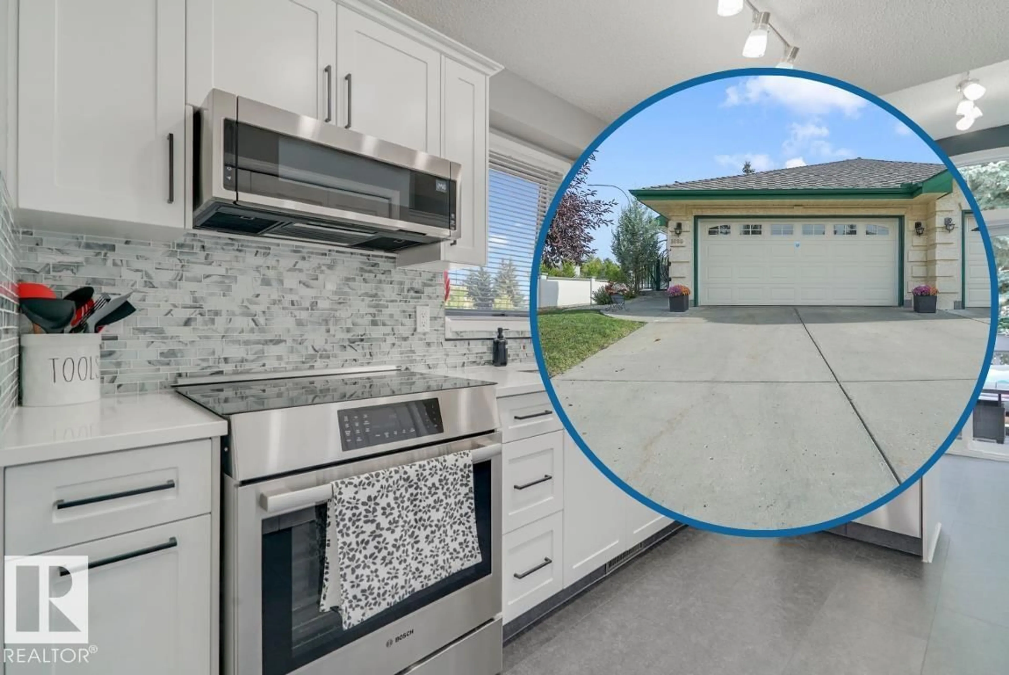 Open concept kitchen, ceramic/tile floor for 1038 CARTER CREST RD, Edmonton Alberta T6R2K2