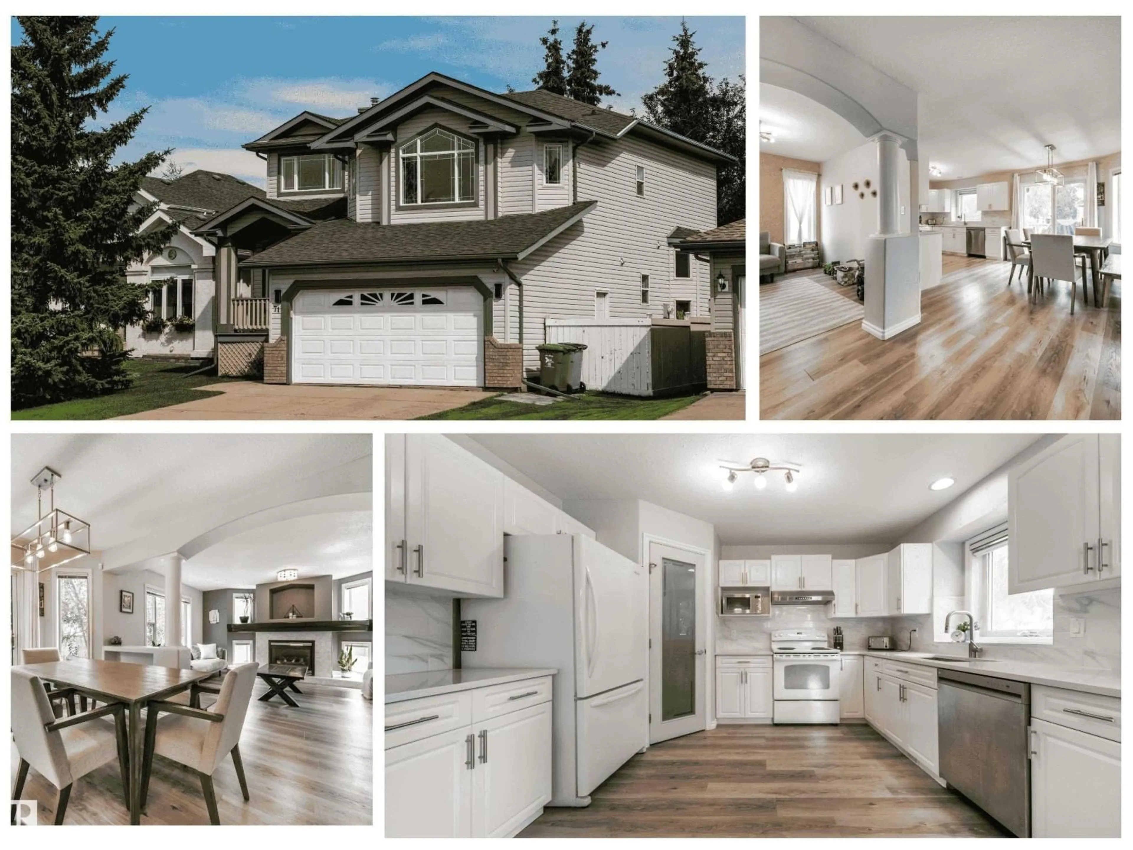 Open concept kitchen, wood/laminate floor for 71 RUE BOUCHARD, Beaumont Alberta T4X1N7