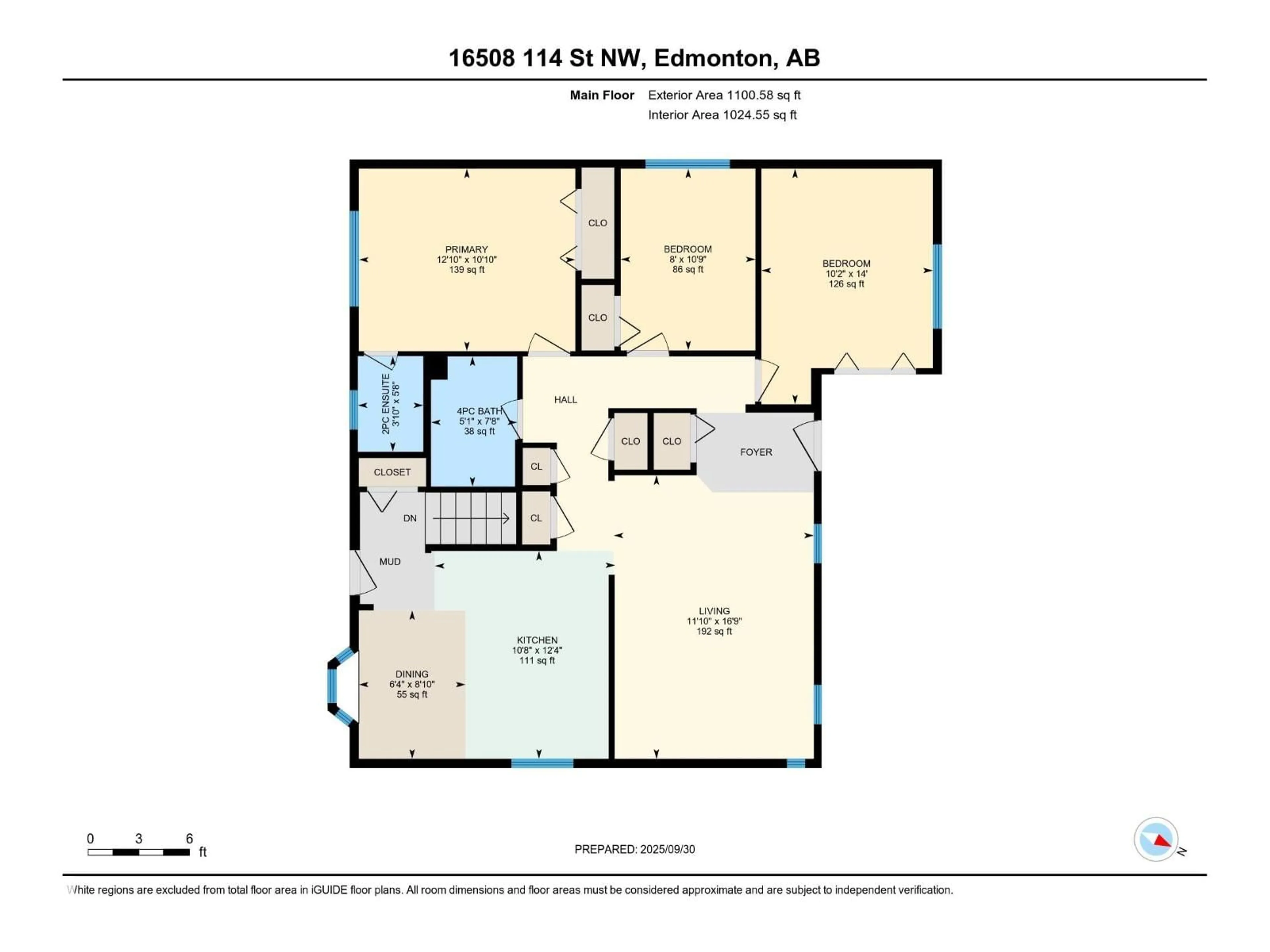 Floor plan for 16508 114 ST, Edmonton Alberta T5X3V5