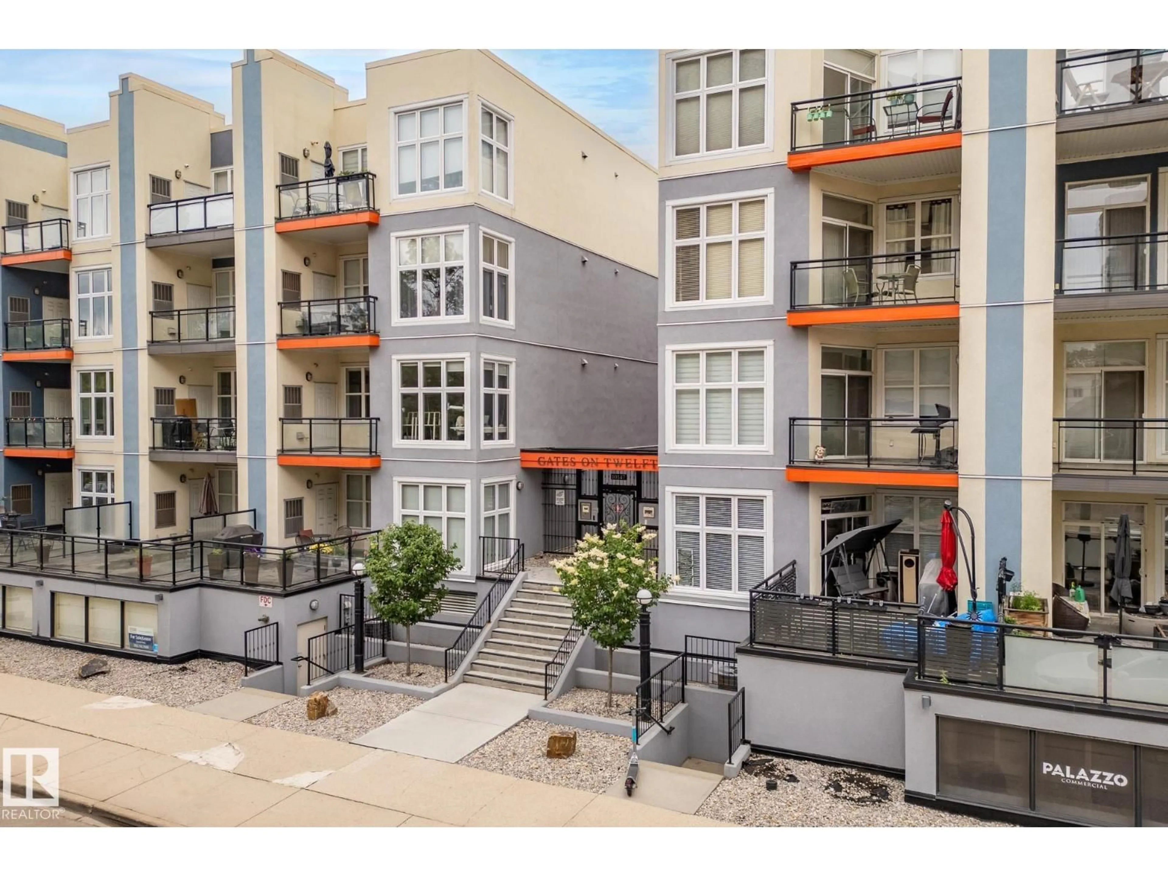 Patio, street for #416 - 10147 112 ST, Edmonton Alberta T6E6C6