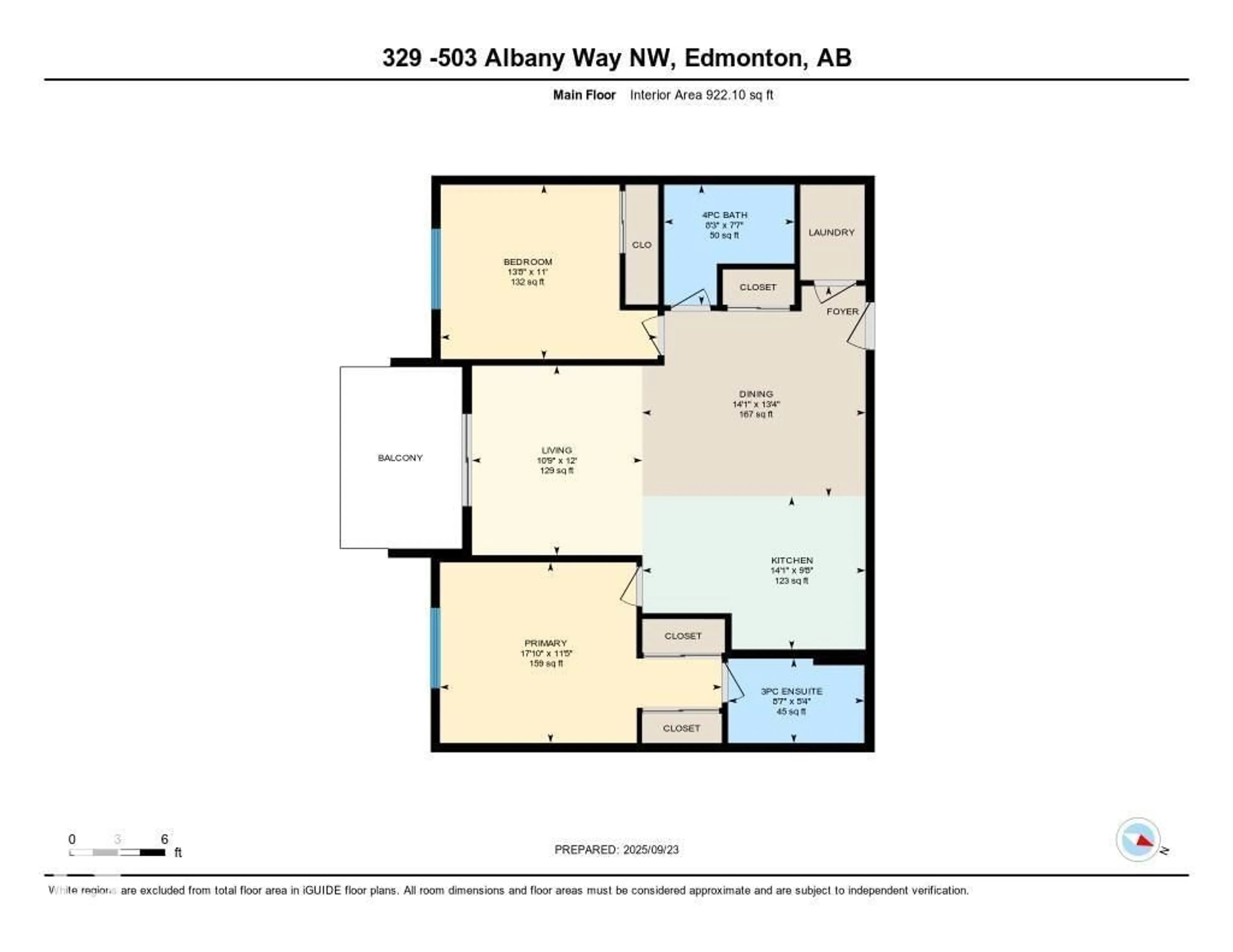 Floor plan for 503 - 329 ALBANY WY, Edmonton Alberta T6V0M5
