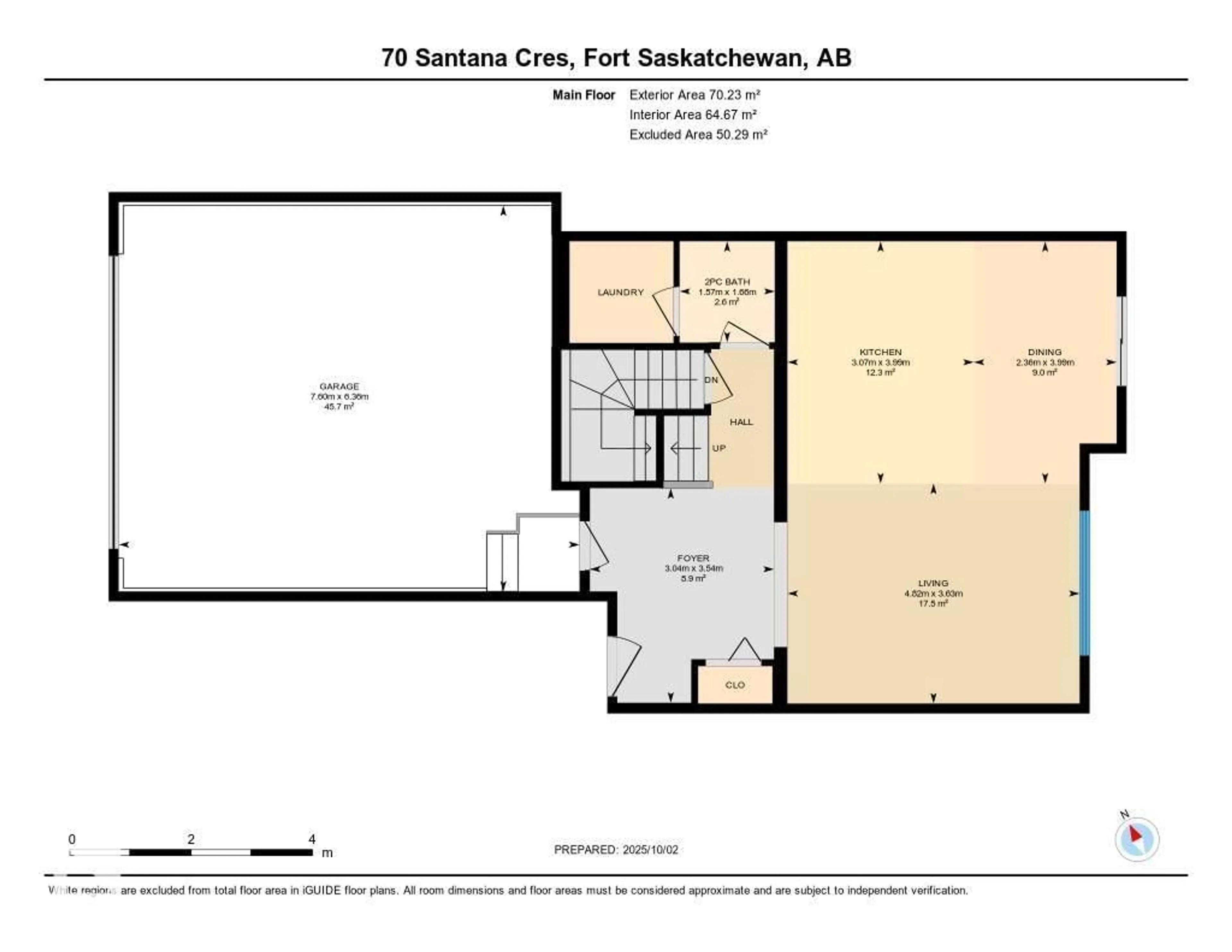 Floor plan for 70 SANTANA CR, Fort Saskatchewan Alberta T8L0N8