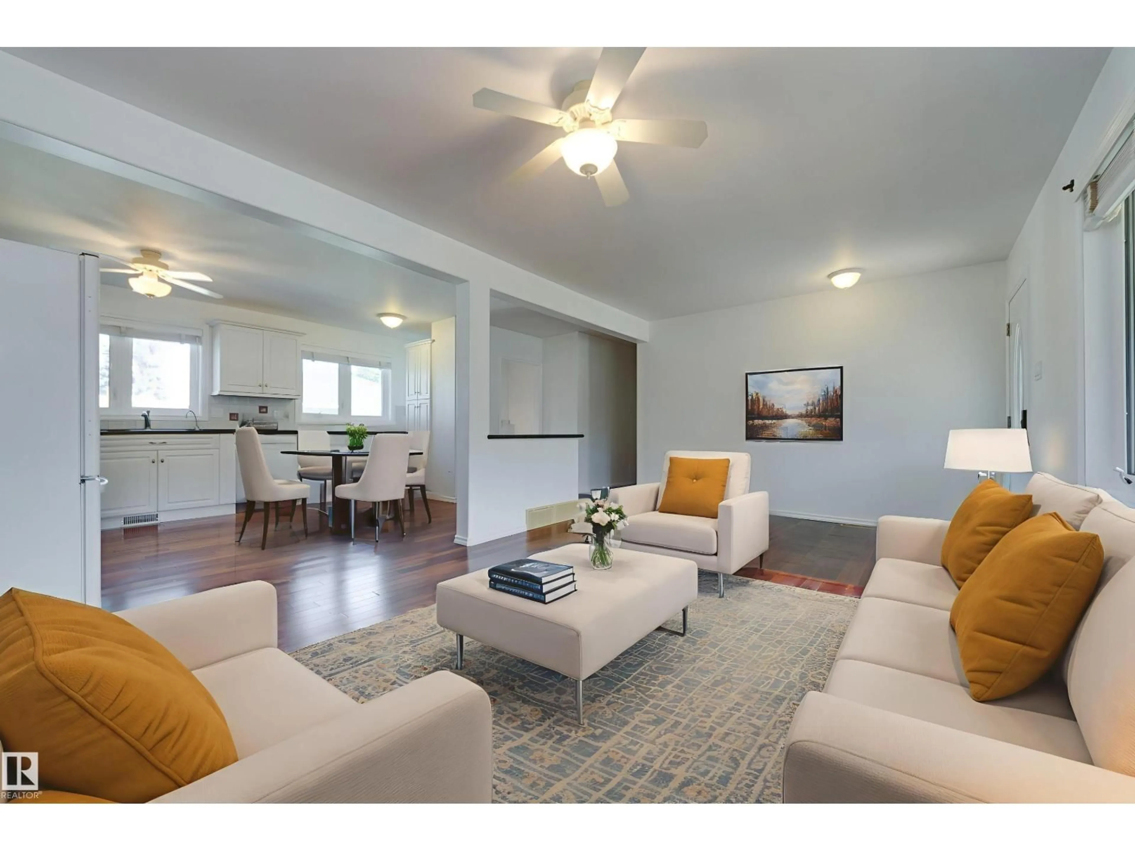 Living room with furniture, unknown for 6108 84 AV, Edmonton Alberta T6B0H5