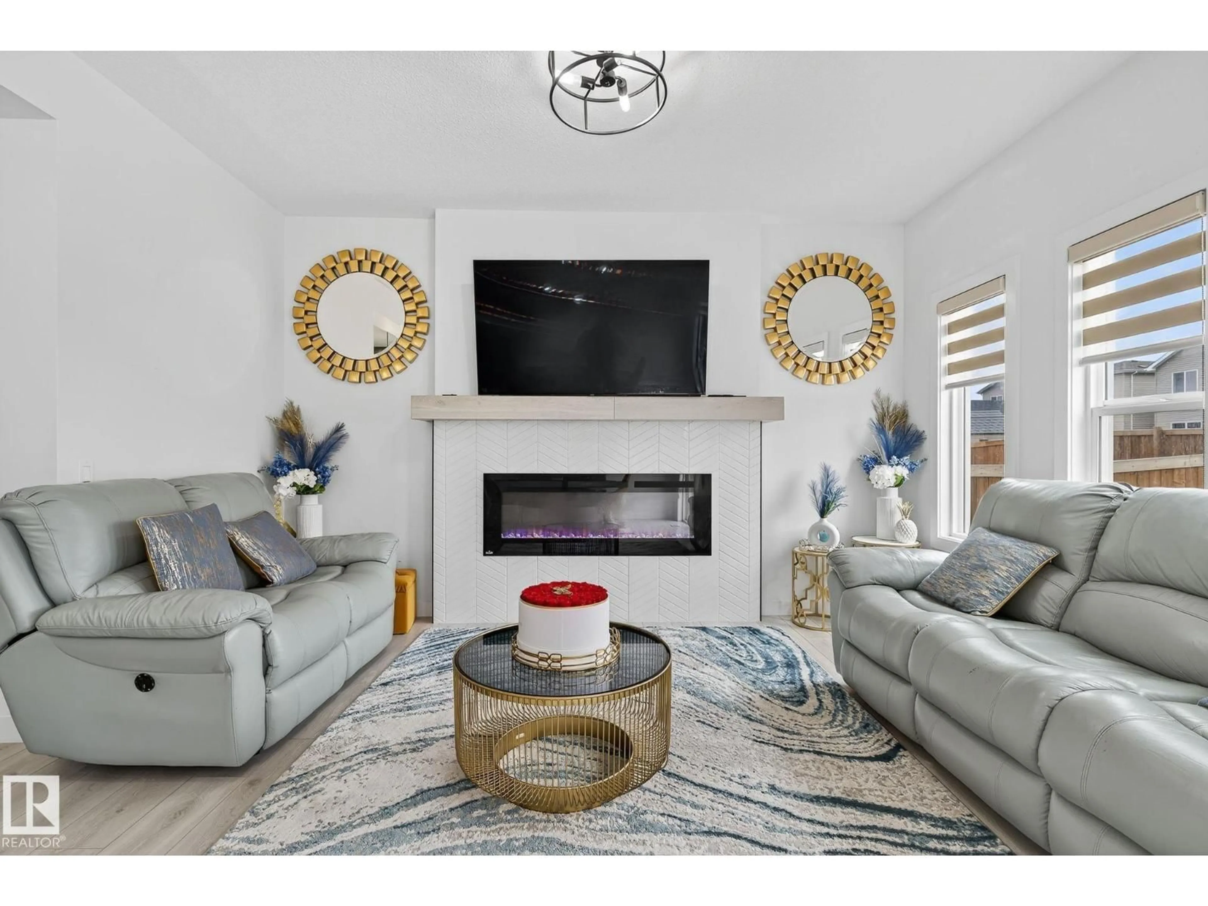 Living room with furniture, unknown for 7336 179 AV, Edmonton Alberta T5Z0M7
