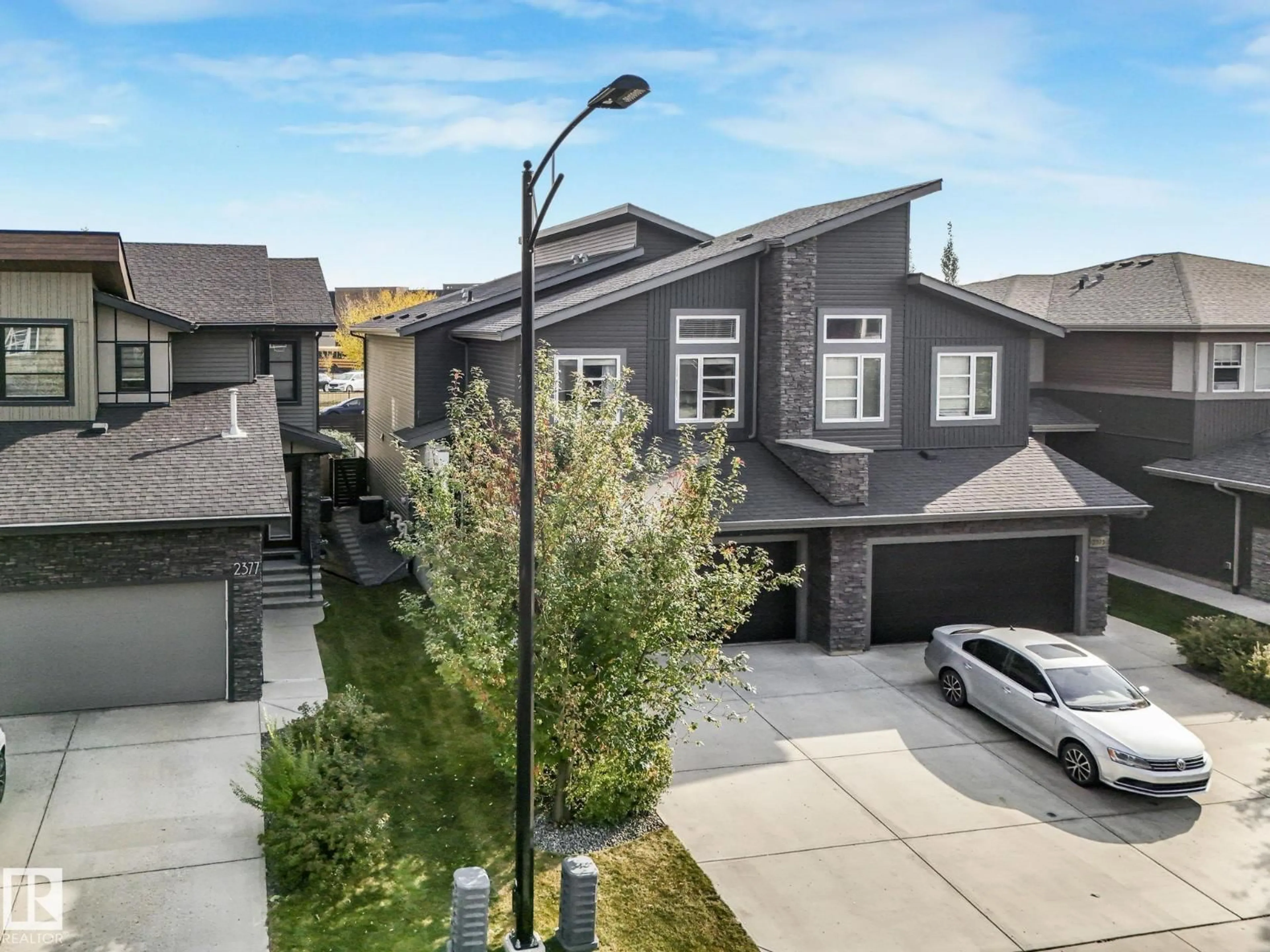 A pic from outside/outdoor area/front of a property/back of a property/a pic from drone, street for 2375 WARE CR, Edmonton Alberta T6W2V1