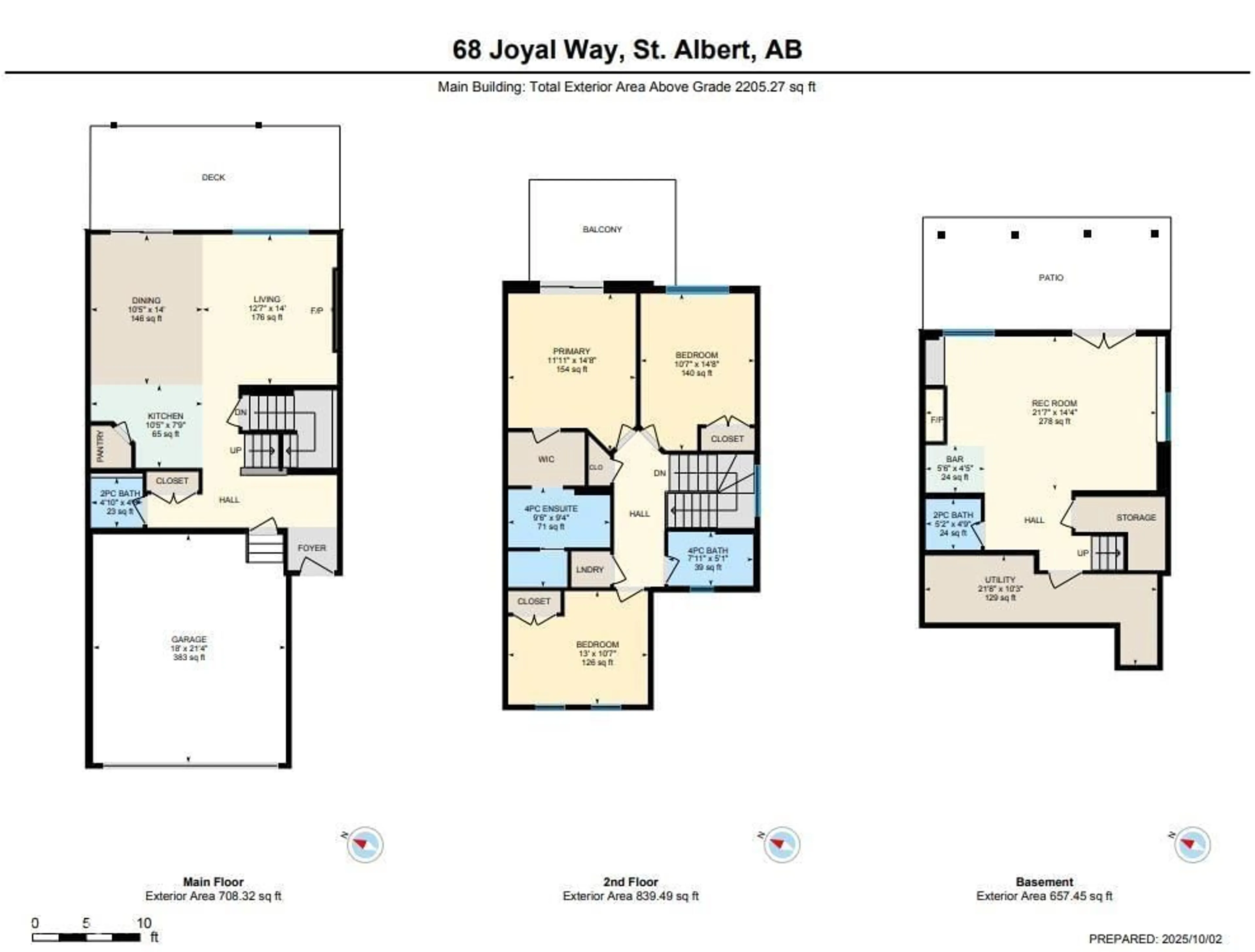 Floor plan for 68 JOYAL WY, St. Albert Alberta T8N7V5