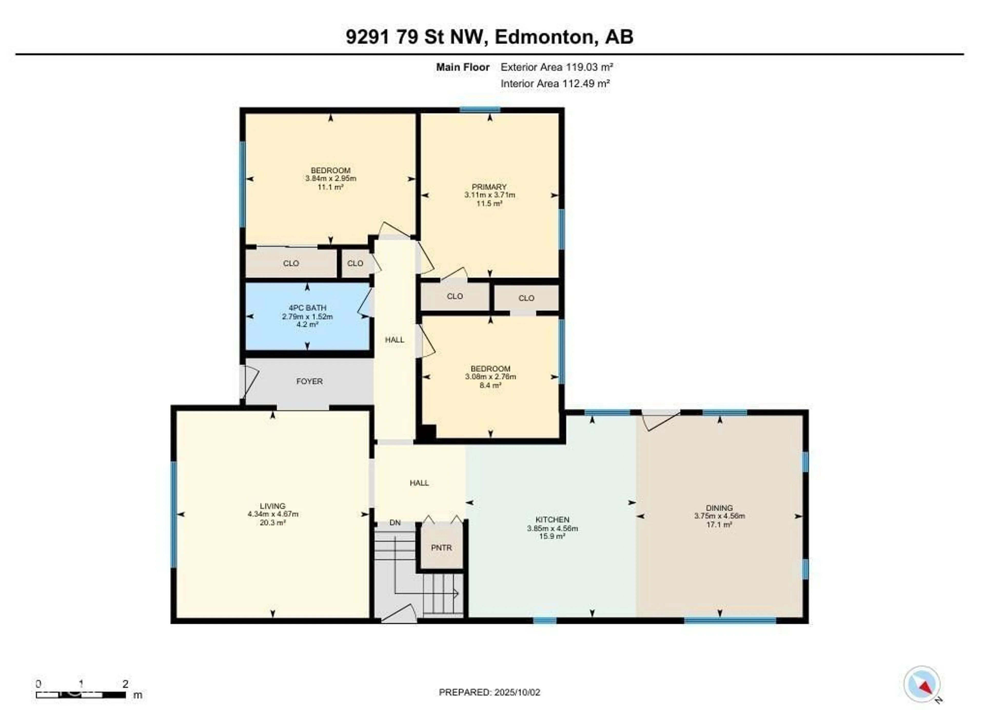 Floor plan for 9291 79 ST, Edmonton Alberta T6C2R6