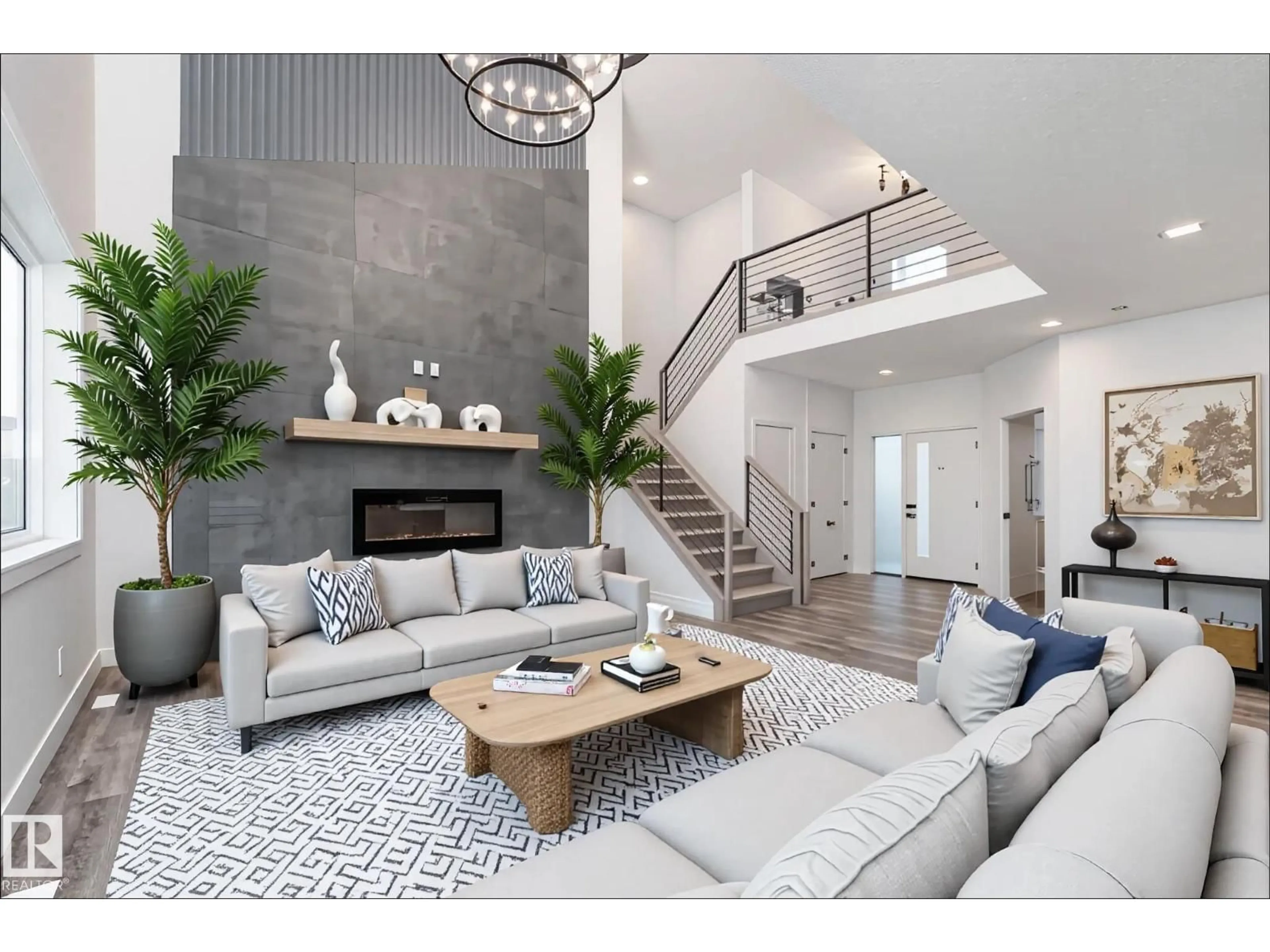 Living room with furniture, unknown for 73 LANDING TRAILS DR, Gibbons Alberta T0A1N0