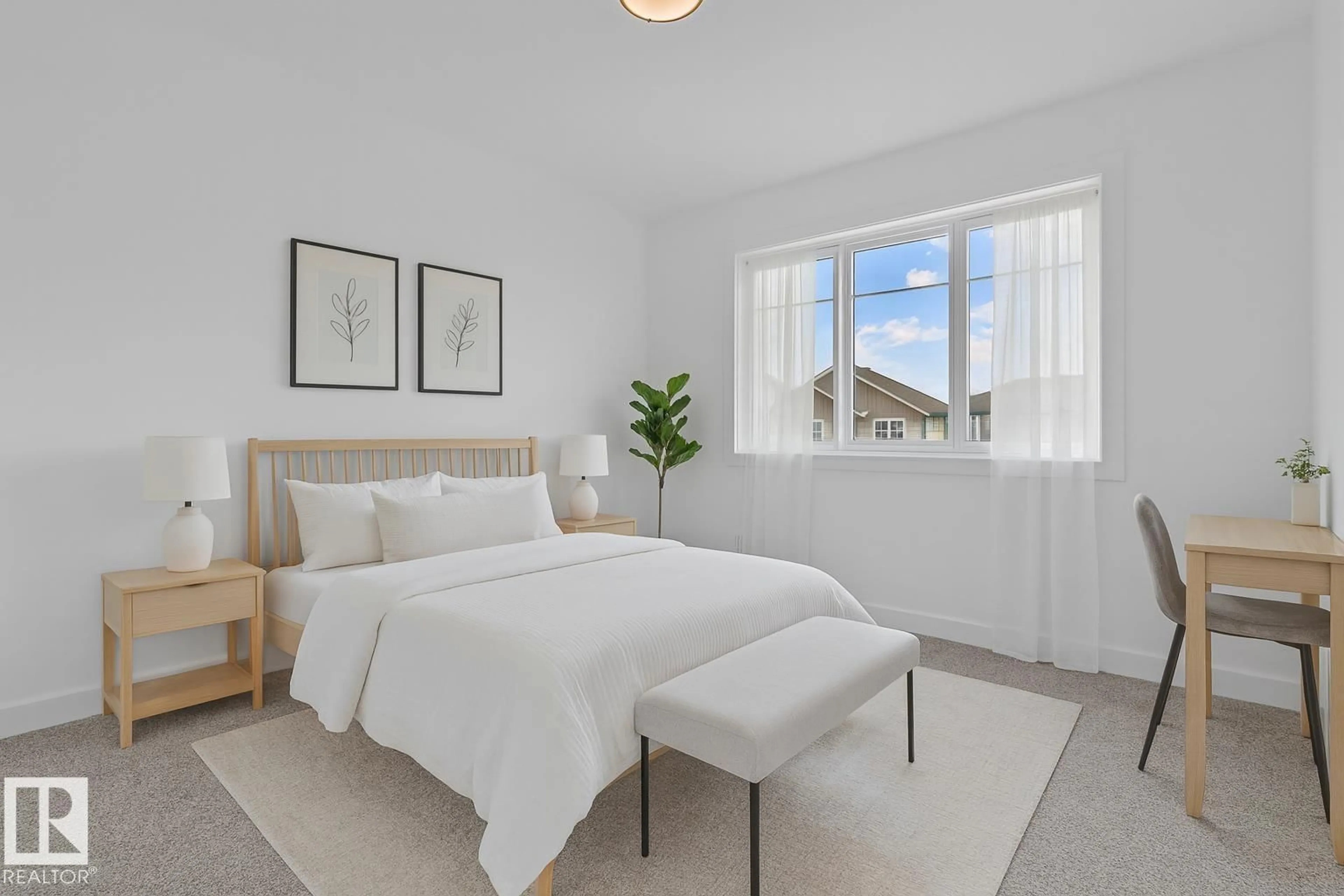 Bedroom with bed, unknown for 9905 107 AV, Morinville Alberta T8R2P1