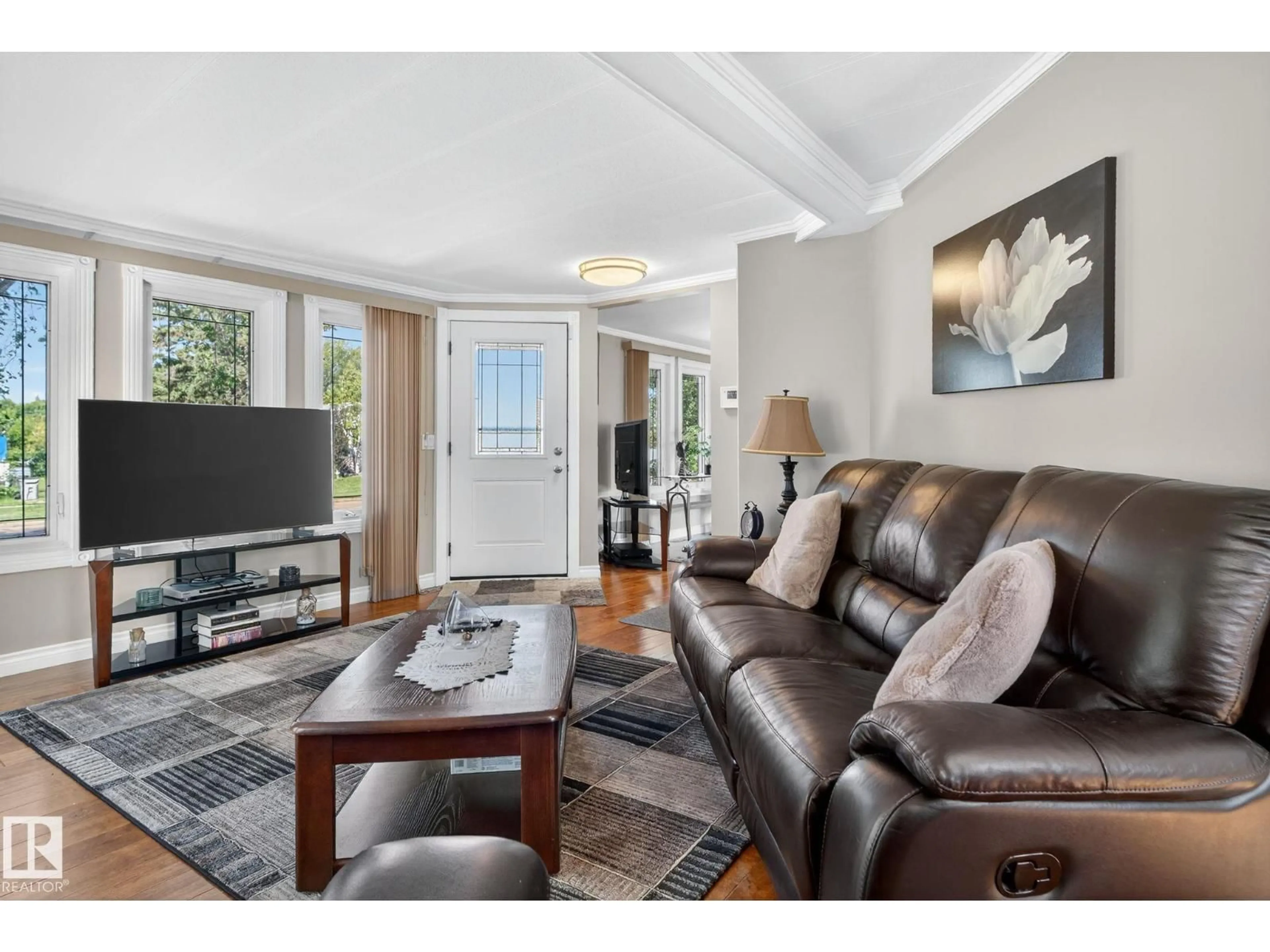 Living room with furniture, unknown for 4611 48 ST, Redwater Alberta T0A2W0