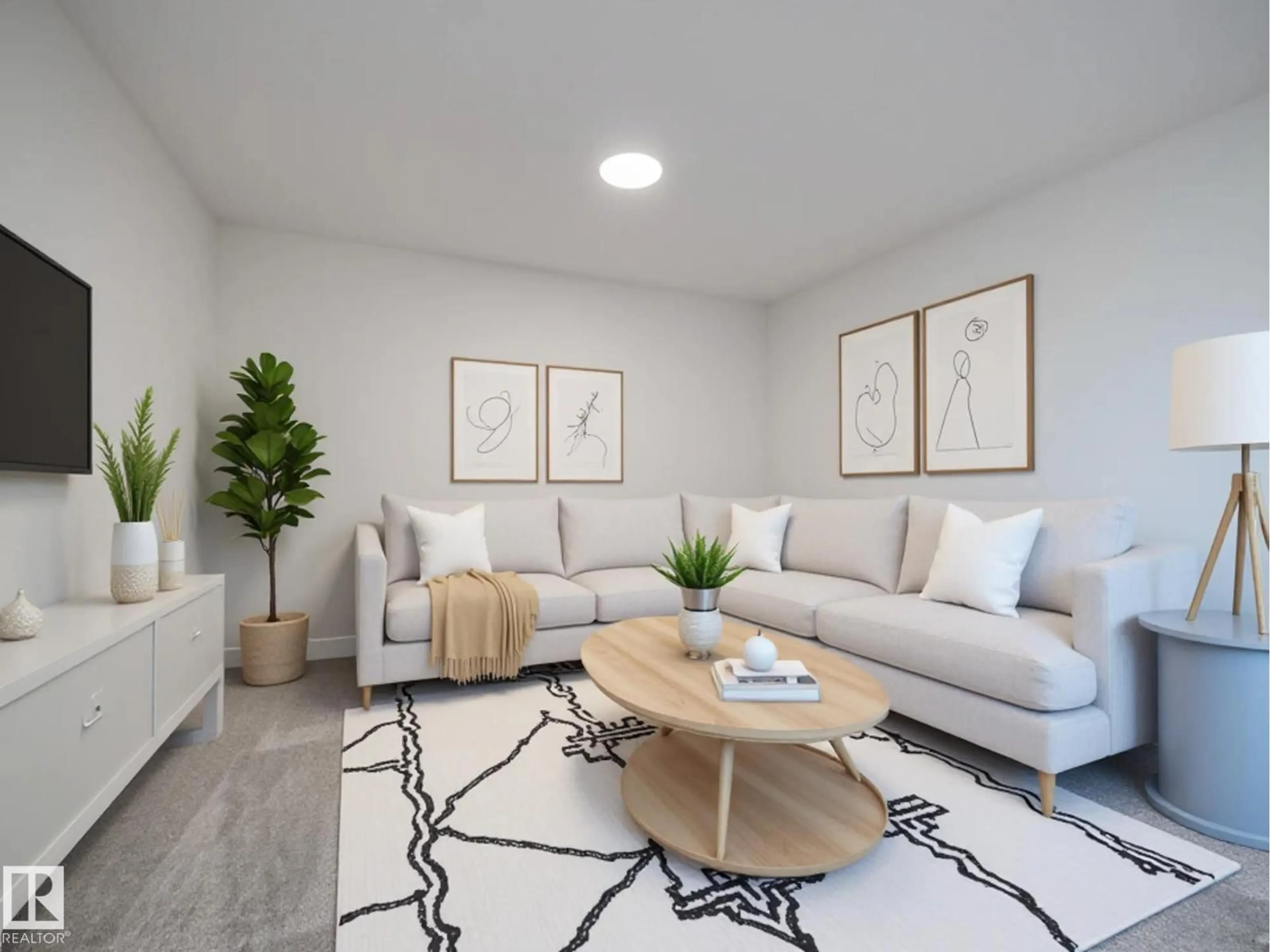 Living room with furniture, unknown for 8712 224 ST, Edmonton Alberta T5T7Y5
