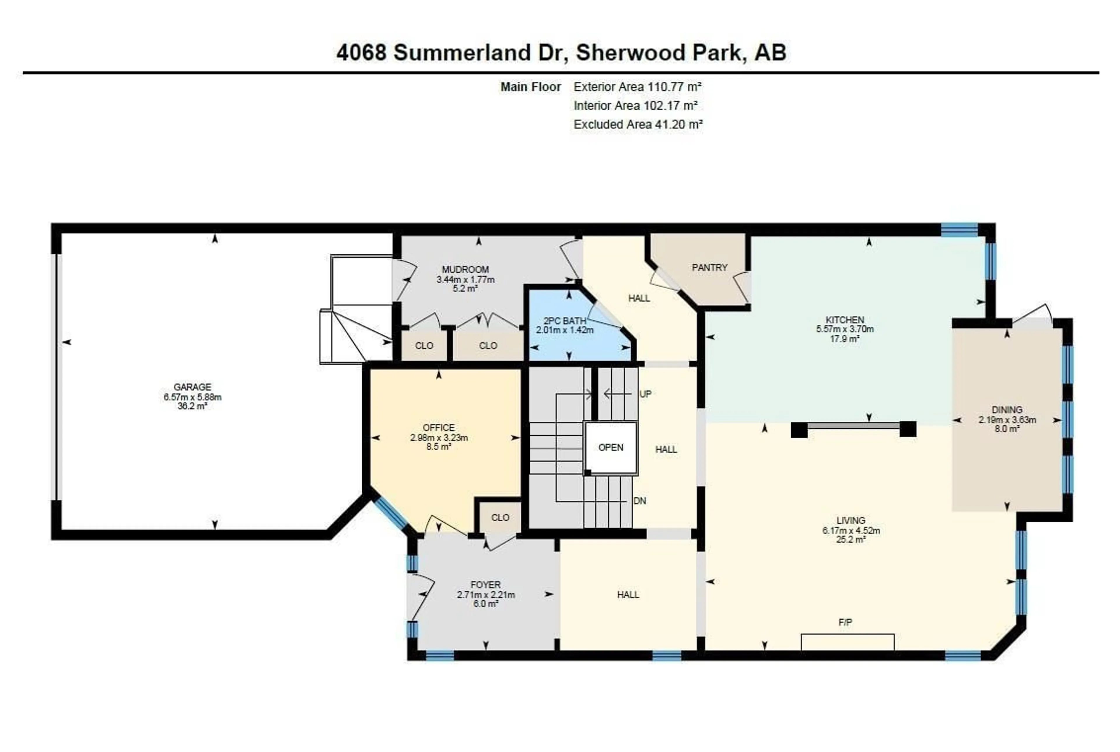 Floor plan for 4068 SUMMERLAND DR, Sherwood Park Alberta T8H0K4