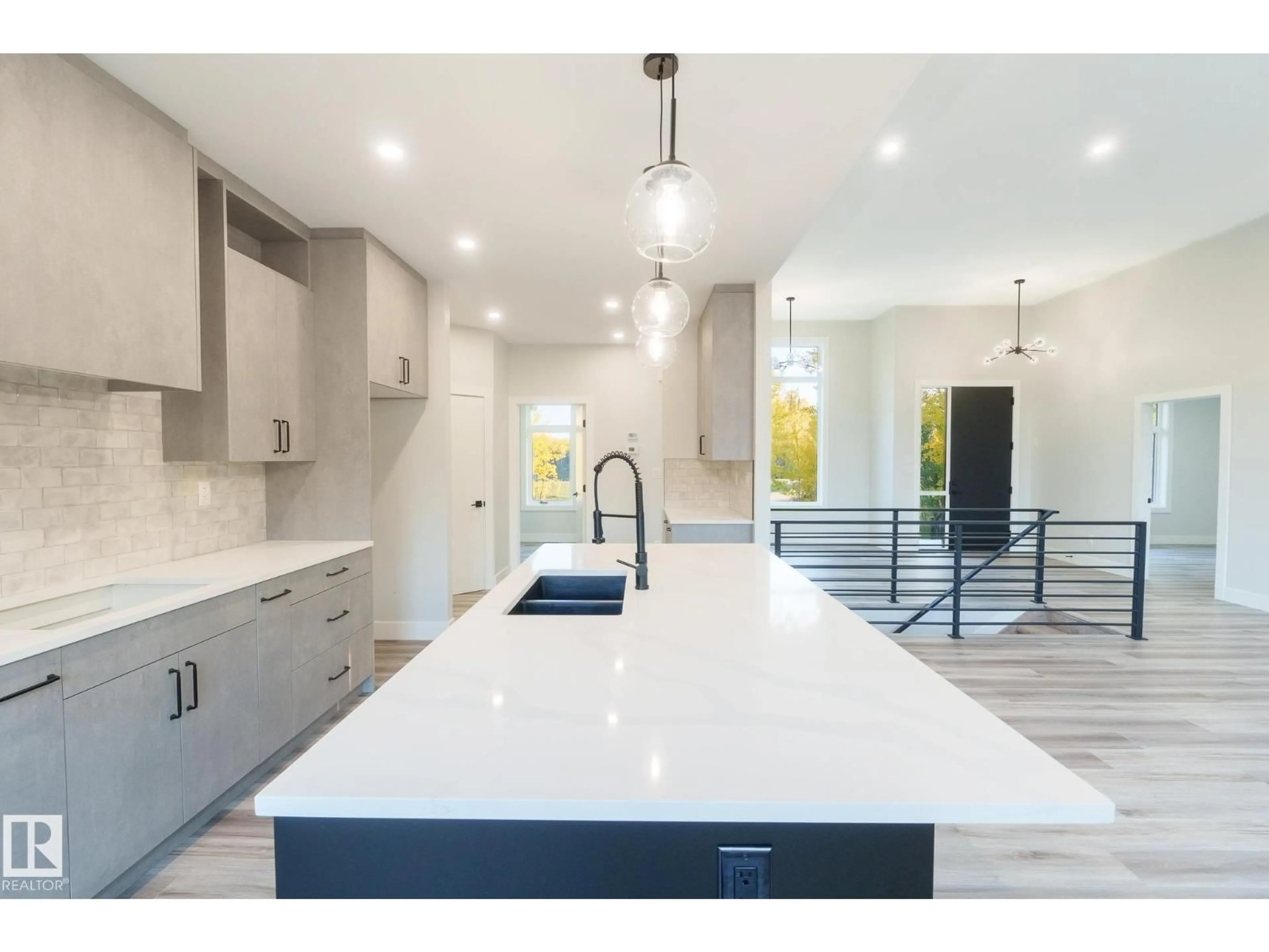 Open concept kitchen, ceramic/tile floor for 225 RGE RD 205, Rural Camrose County Alberta T0B2M1