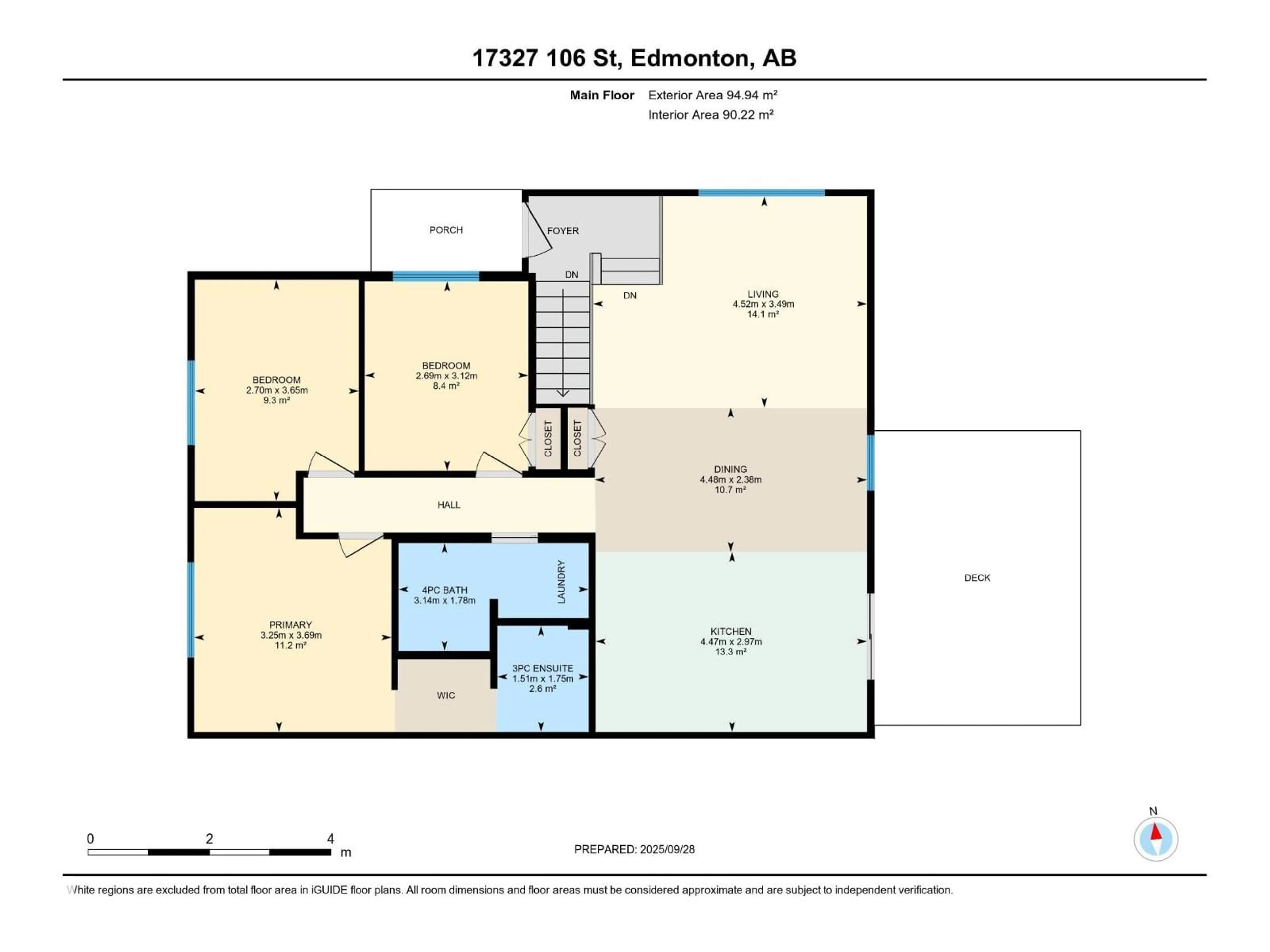Floor plan for 17327 106 ST, Edmonton Alberta T5X3W9