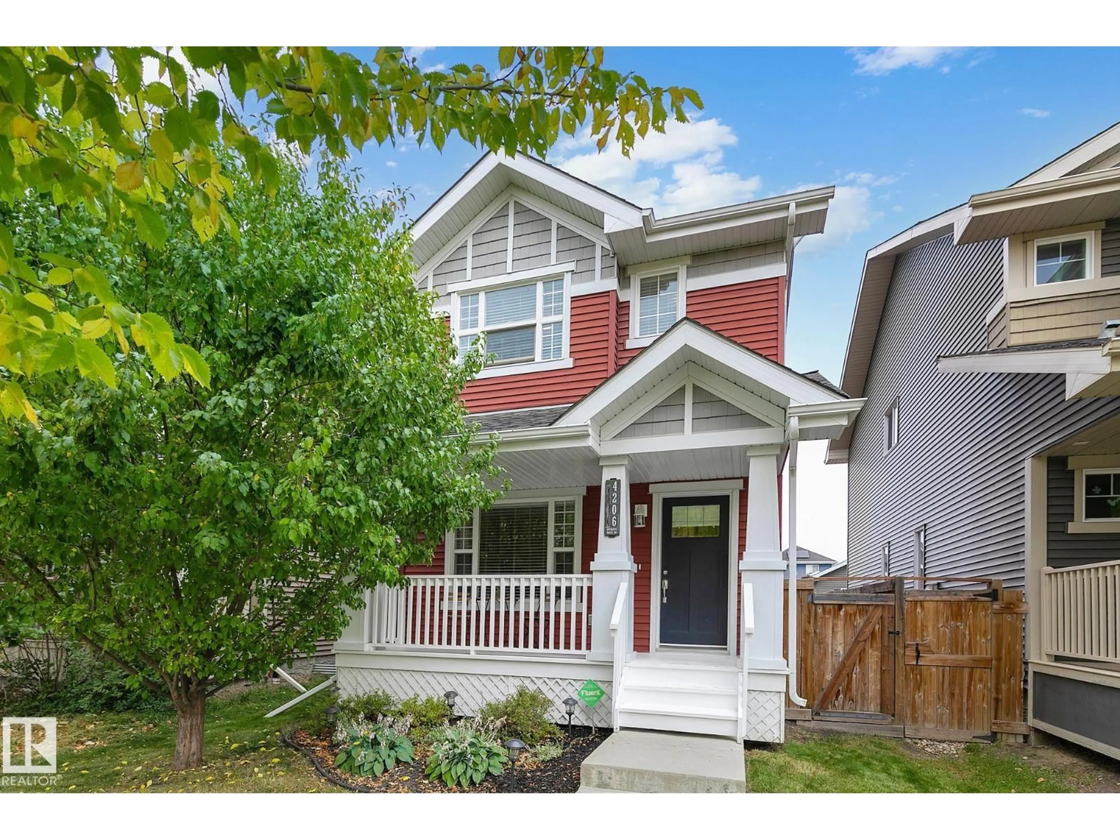 Home with vinyl exterior material, street for 4206 ORCHARDS DR, Edmonton Alberta T6X1N9