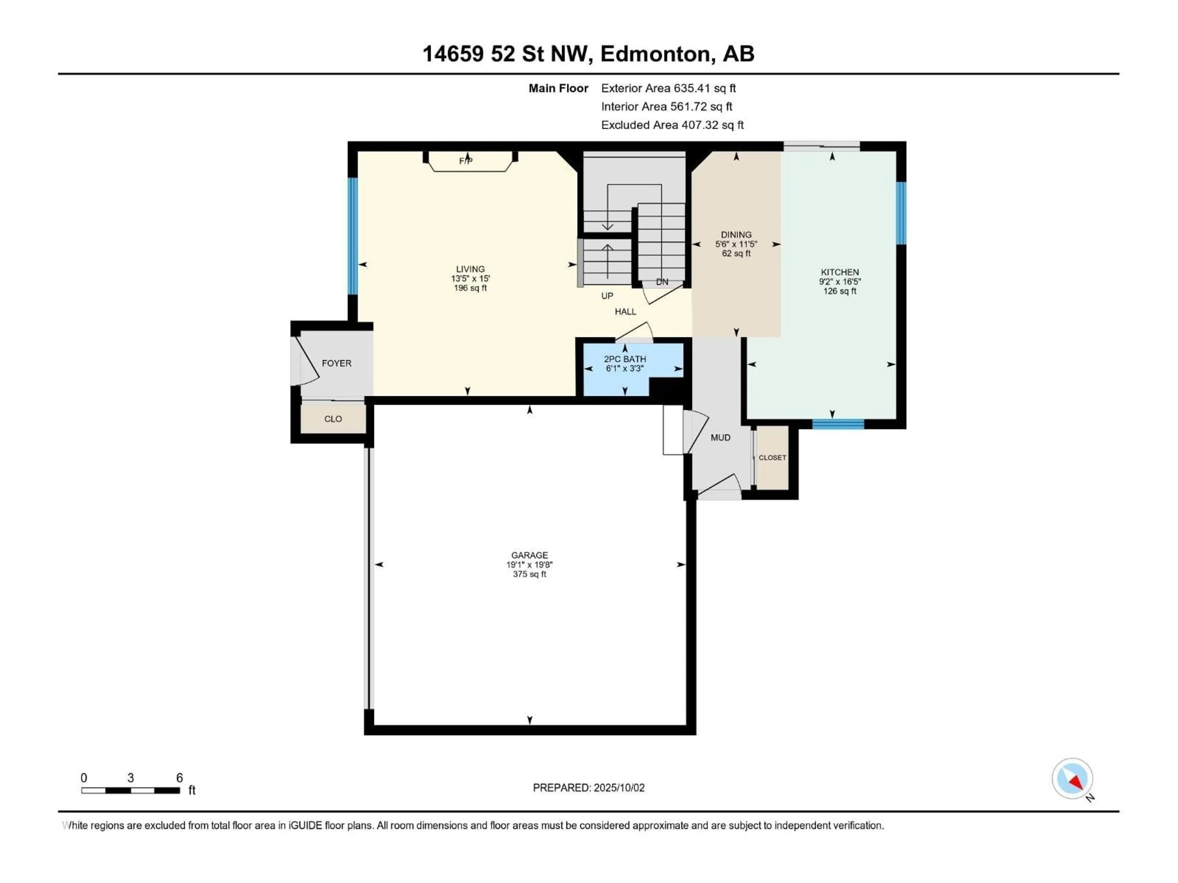 Floor plan for NW - 14659 52 ST, Edmonton Alberta T5A4Z7