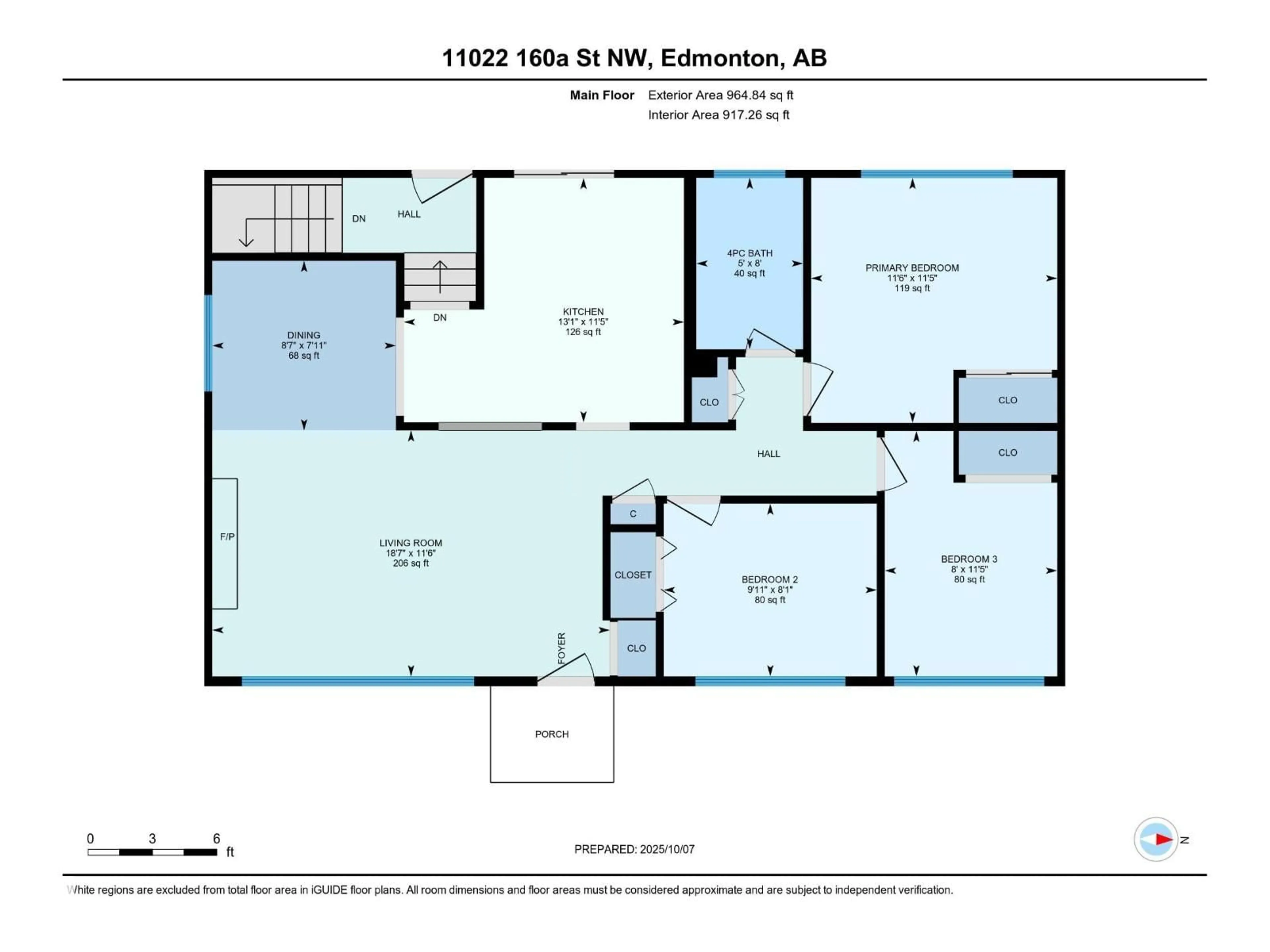 Floor plan for NW - 11022 160A ST, Edmonton Alberta T5P3G7