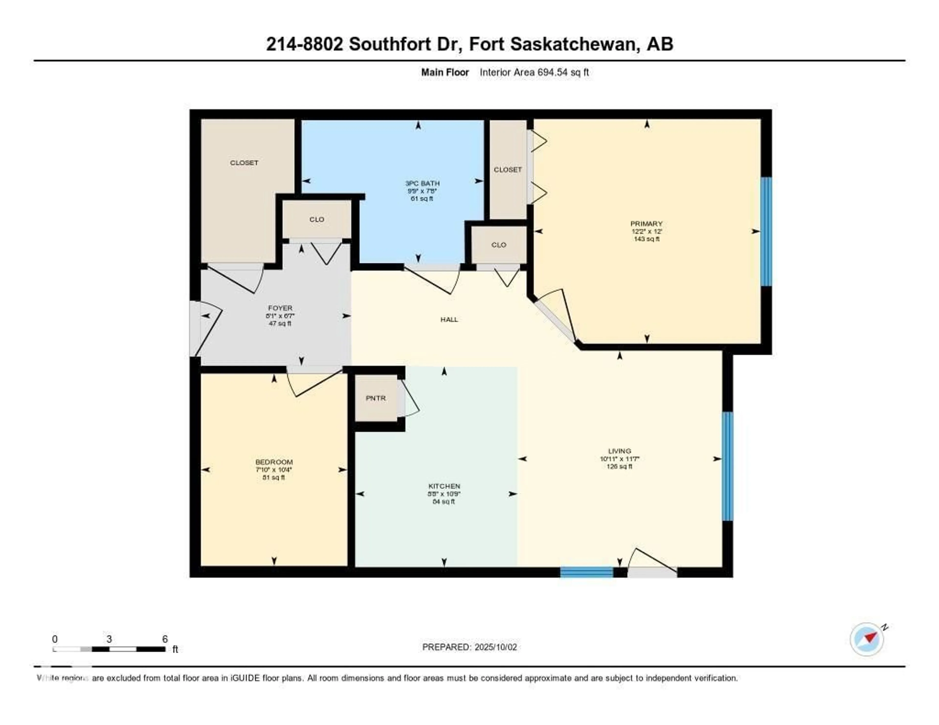 Floor plan for #214 - 8802 SOUTHFORT DR, Fort Saskatchewan Alberta T8L4R6