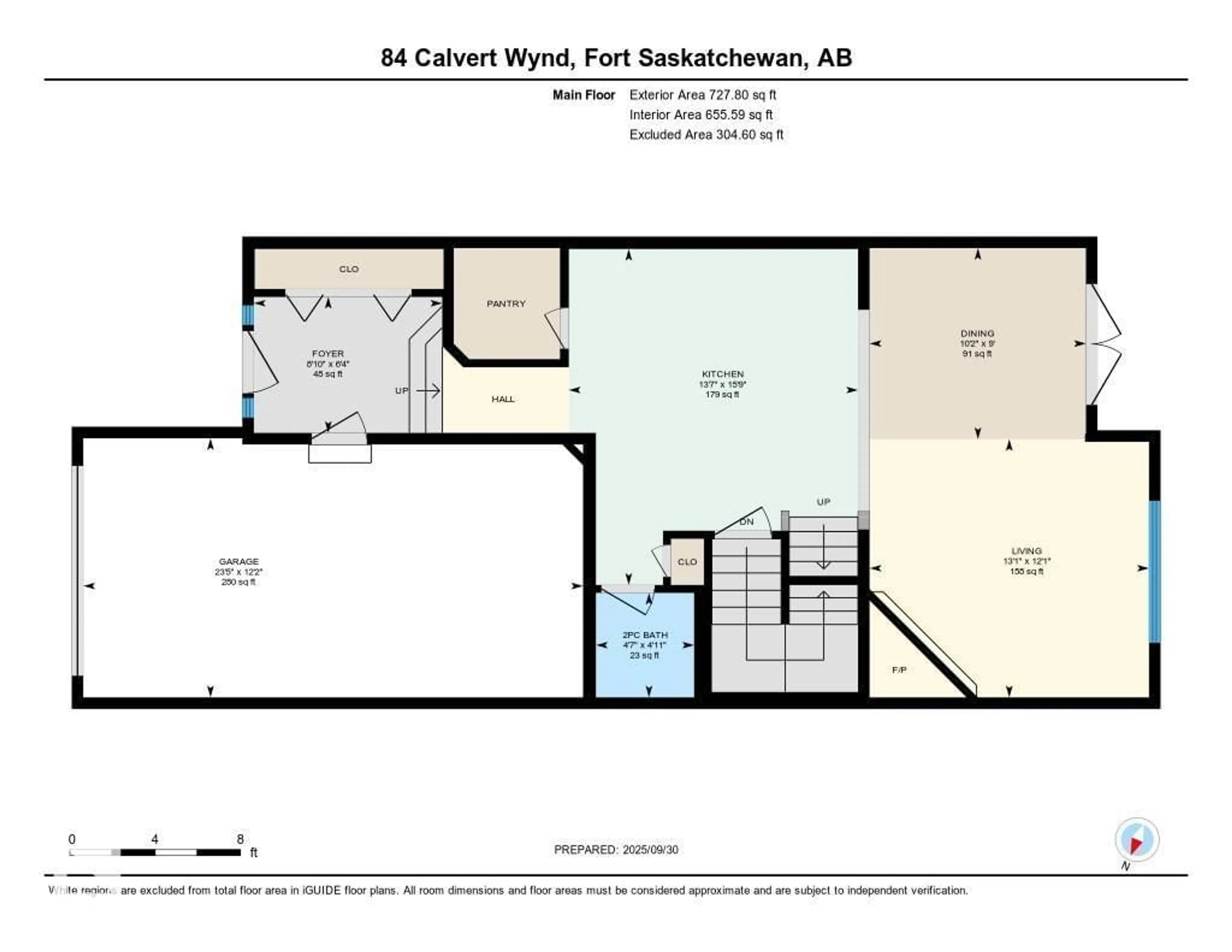Floor plan for 84 CALVERT WD, Fort Saskatchewan Alberta T8L0C4