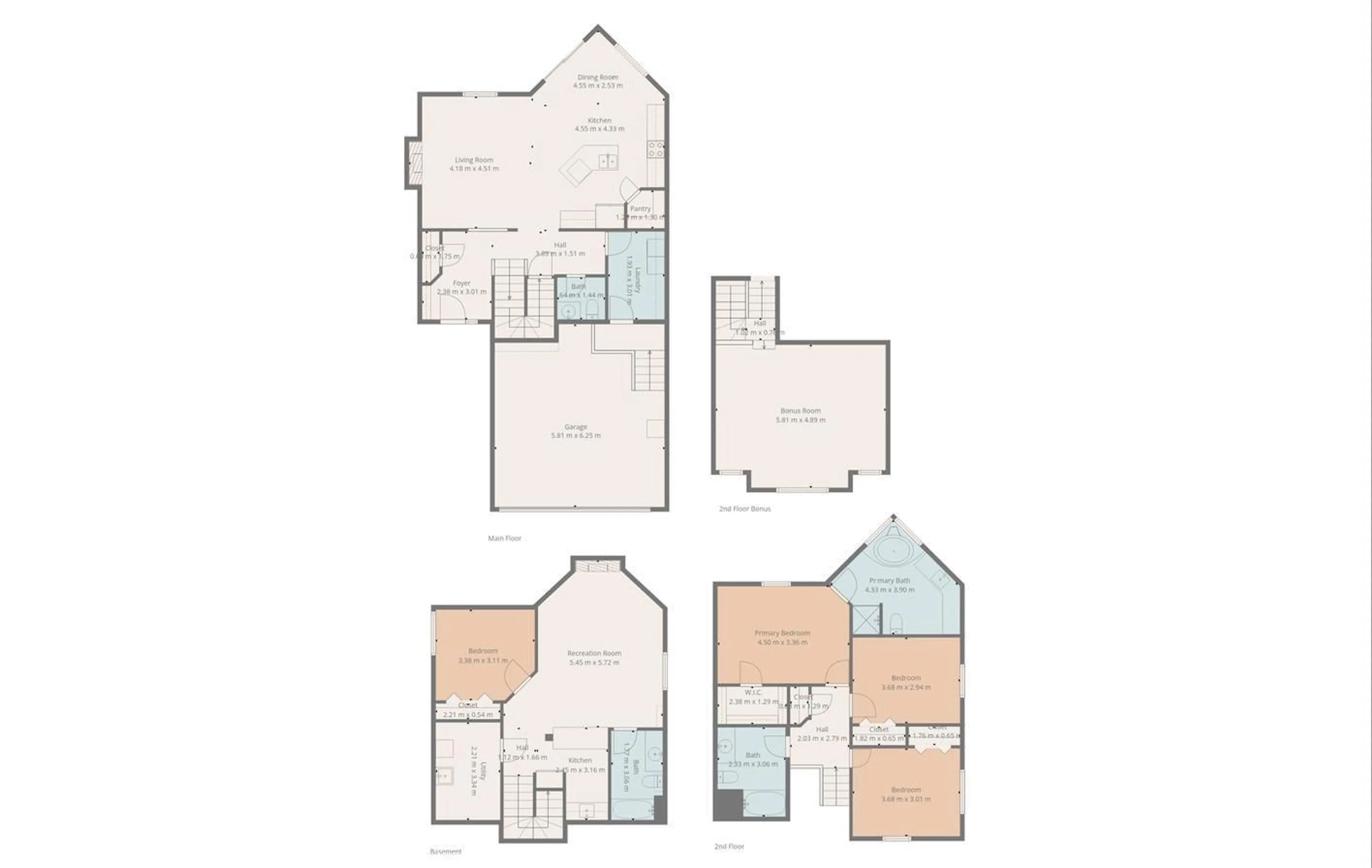 Floor plan for 5927 6 AV, Edmonton Alberta T6X0G4