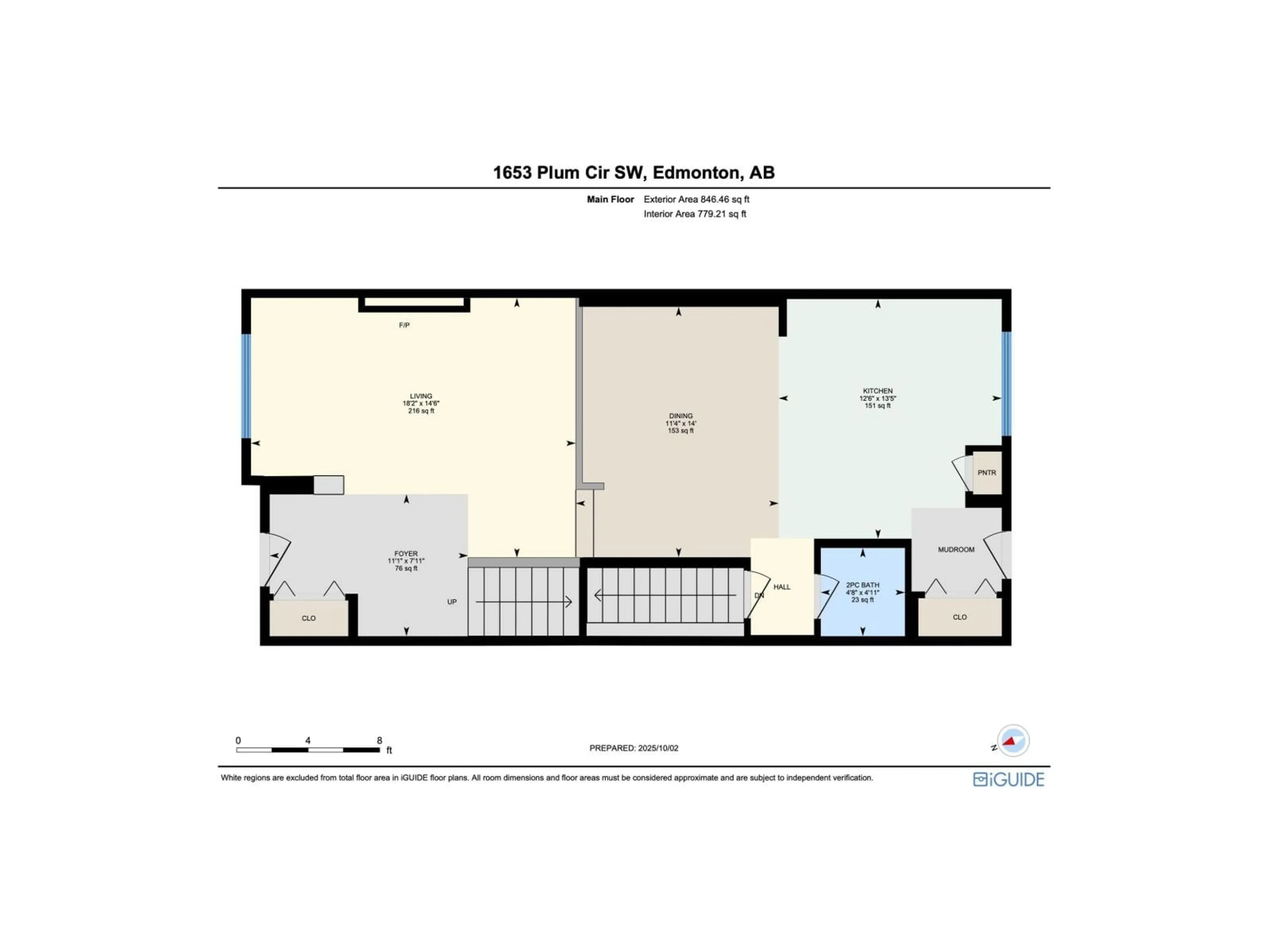 Floor plan for CI SW - 1653 PLUM CIRCLE, Edmonton Alberta T6X2Y5