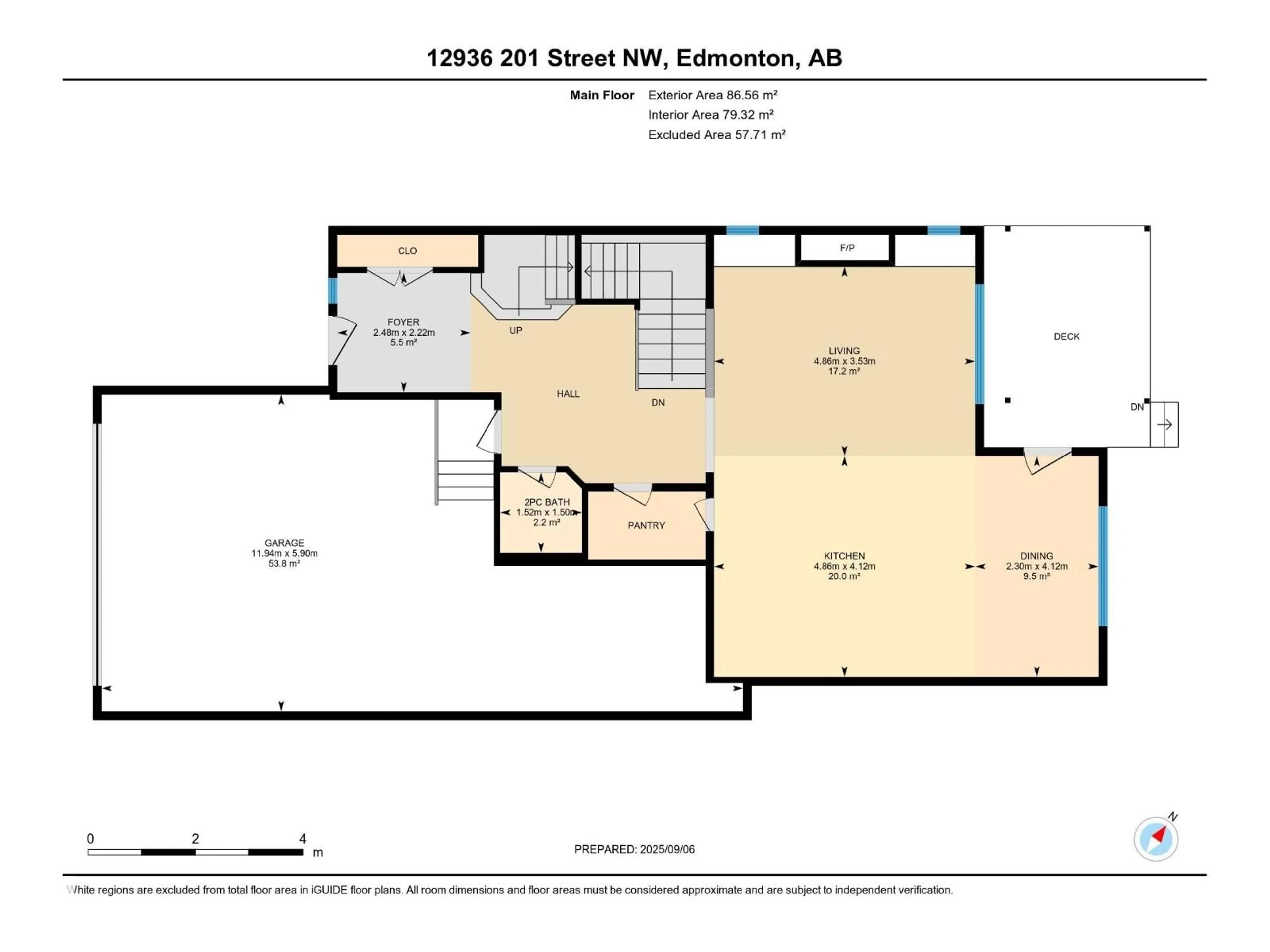 Floor plan for NW - 12936 201 ST, Edmonton Alberta T5S0E4