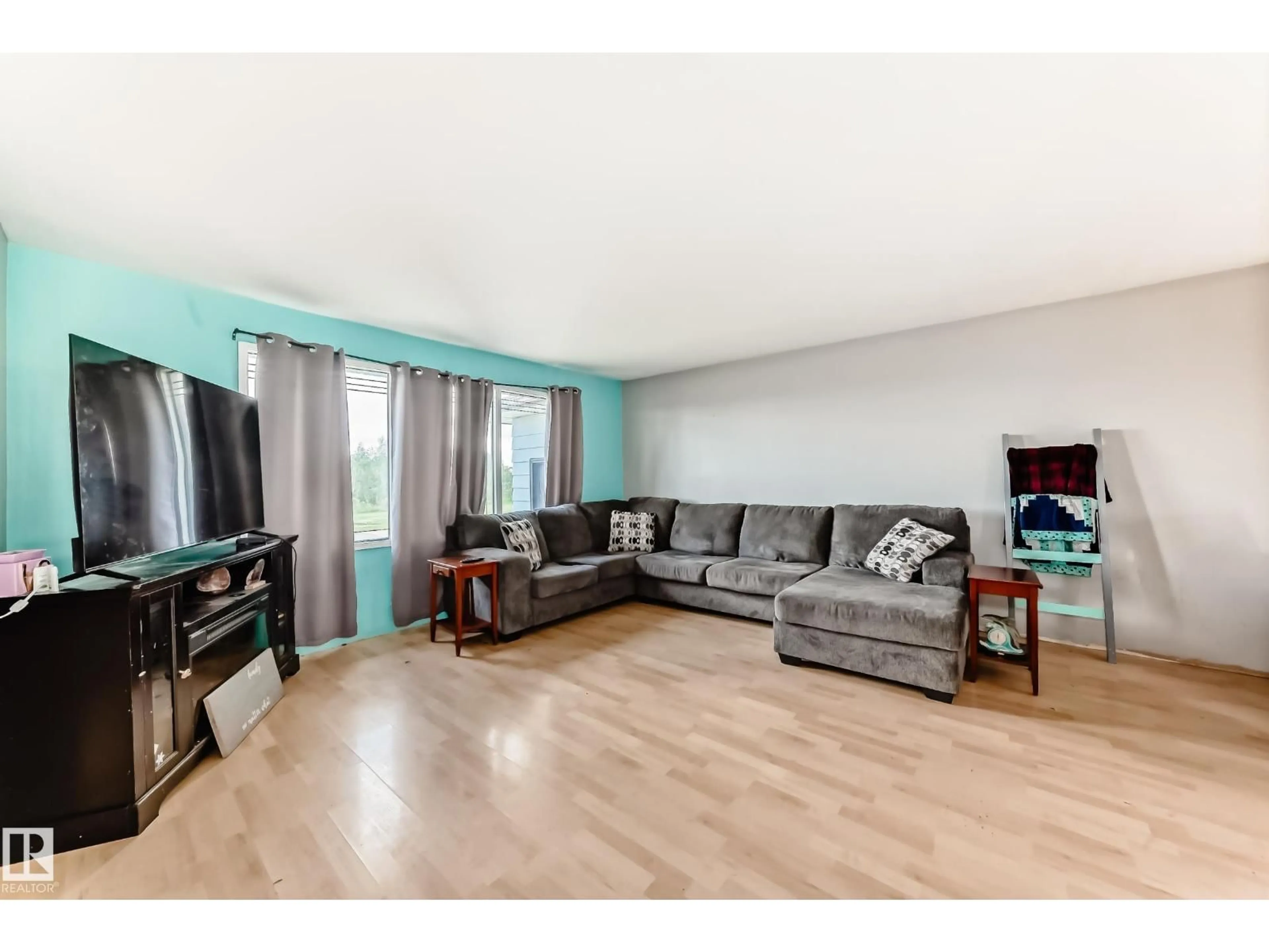 Living room with furniture, wood/laminate floor for 5044 45 ST, Lamont Alberta T0B2R0