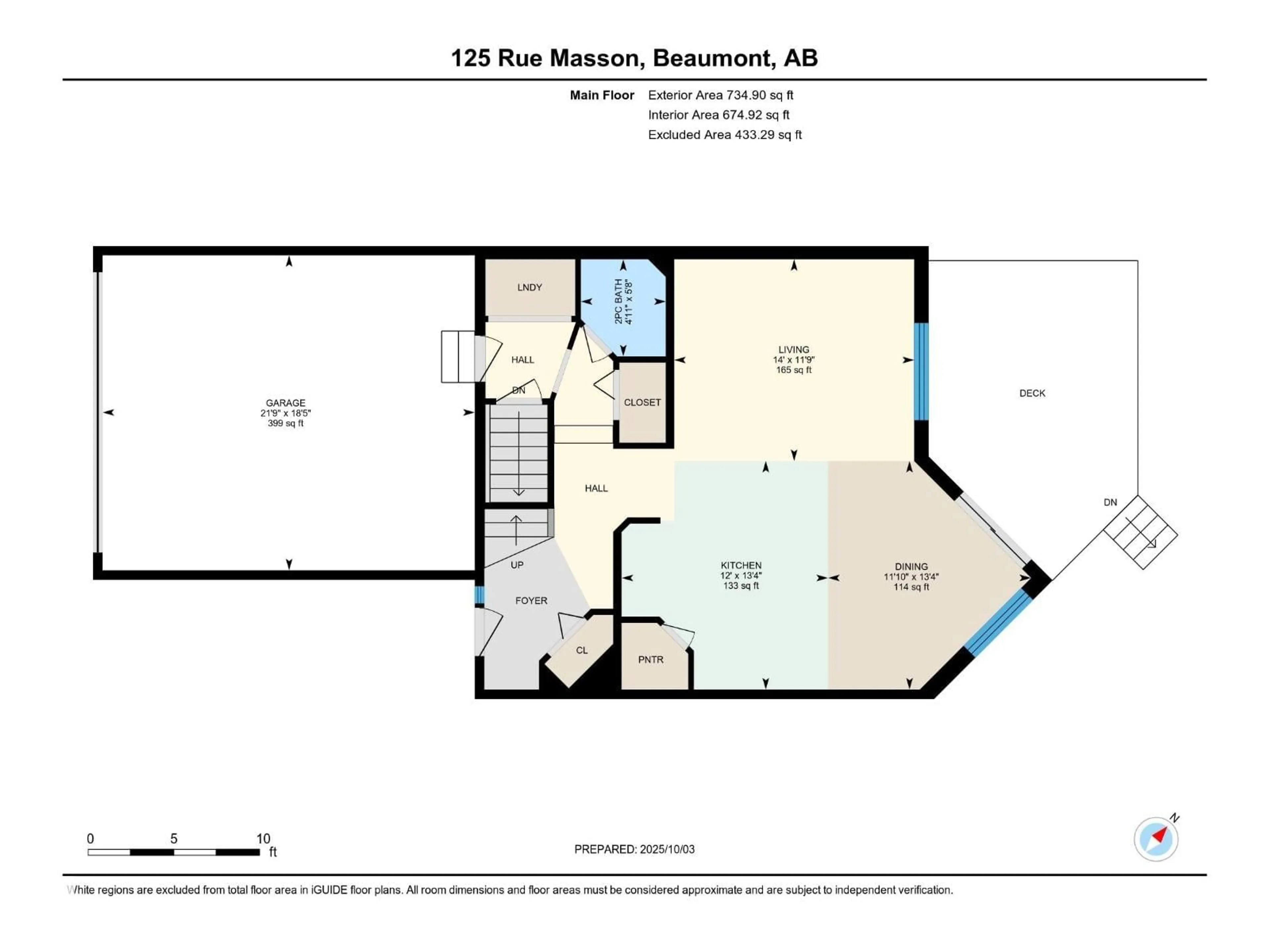 Floor plan for 125 RUE MASSON, Beaumont Alberta T4X1S8