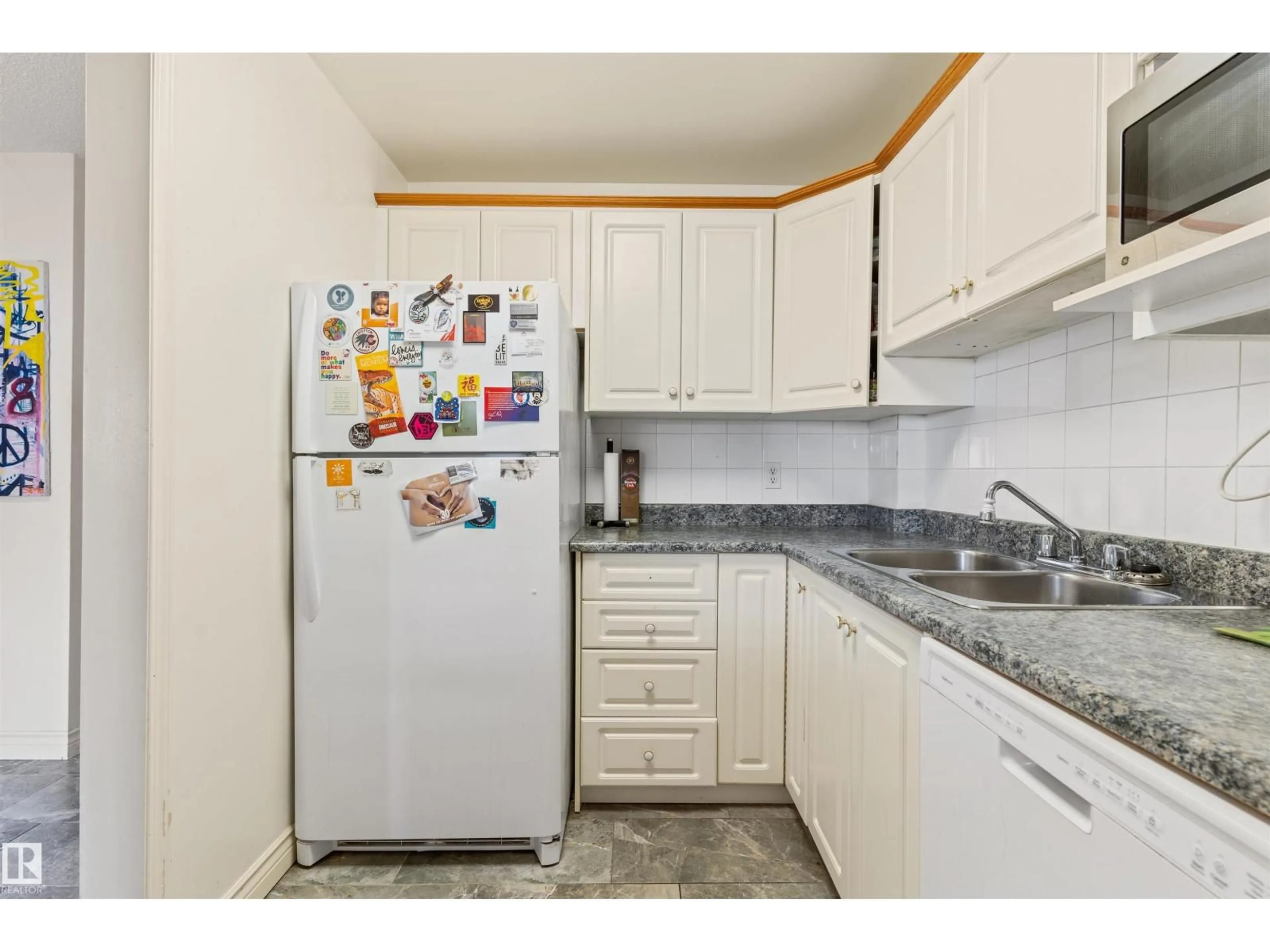 Standard kitchen, ceramic/tile floor for #104 - 7816 106 AV, Edmonton Alberta T6A1H5