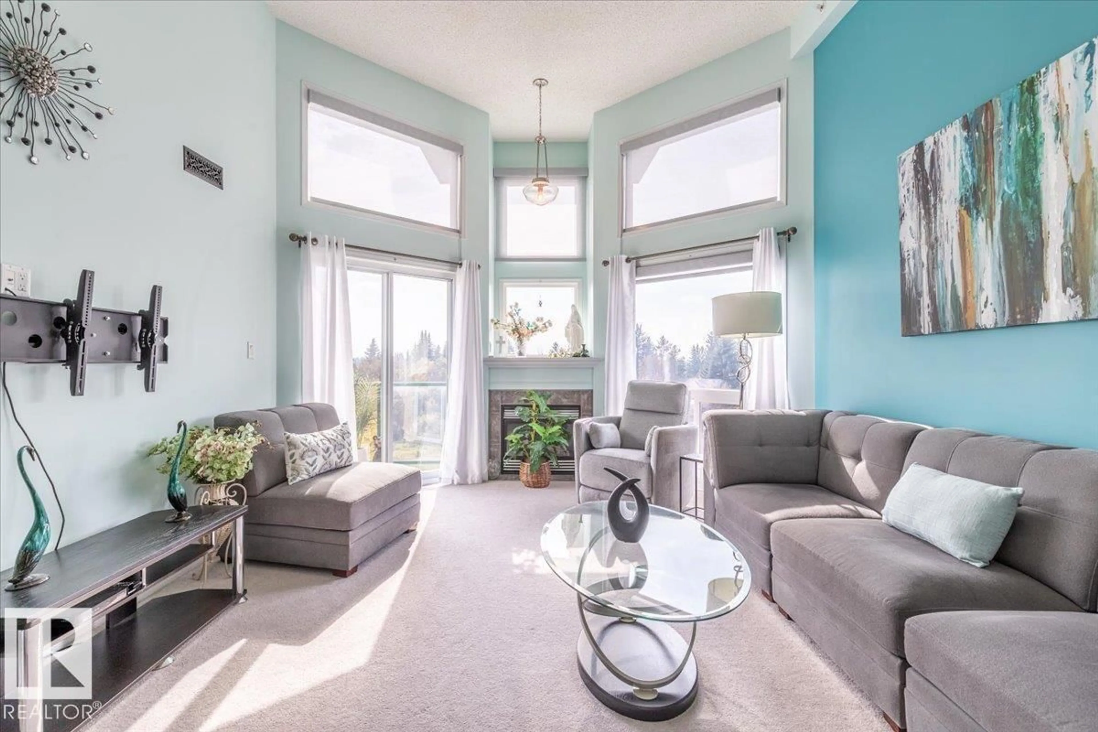 Living room with furniture, unknown for 406 - 102A BRIDGEPORT CX, Leduc Alberta T9E8K8