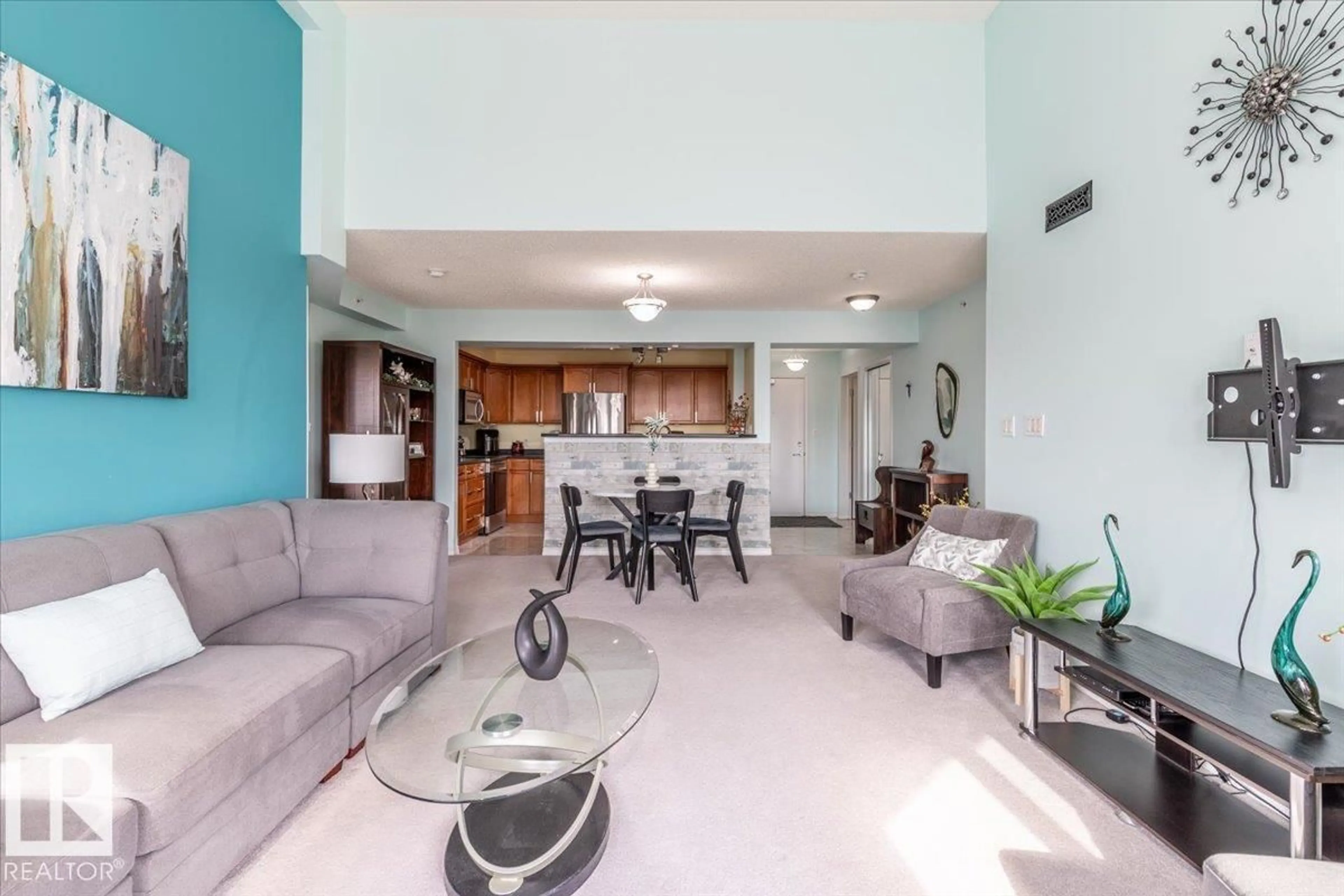 Living room with furniture, unknown for 406 - 102A BRIDGEPORT CX, Leduc Alberta T9E8K8