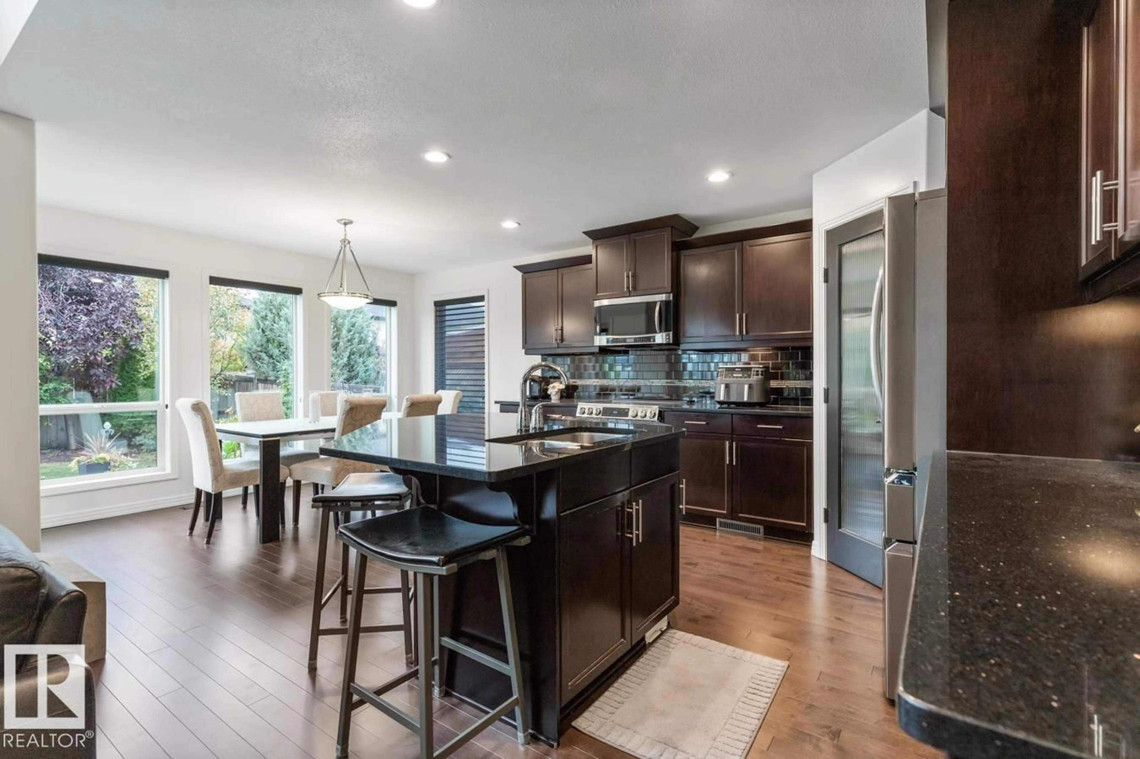 Open concept kitchen, ceramic/tile floor for 7243 ESSEX WY, Sherwood Park Alberta T8H0L3