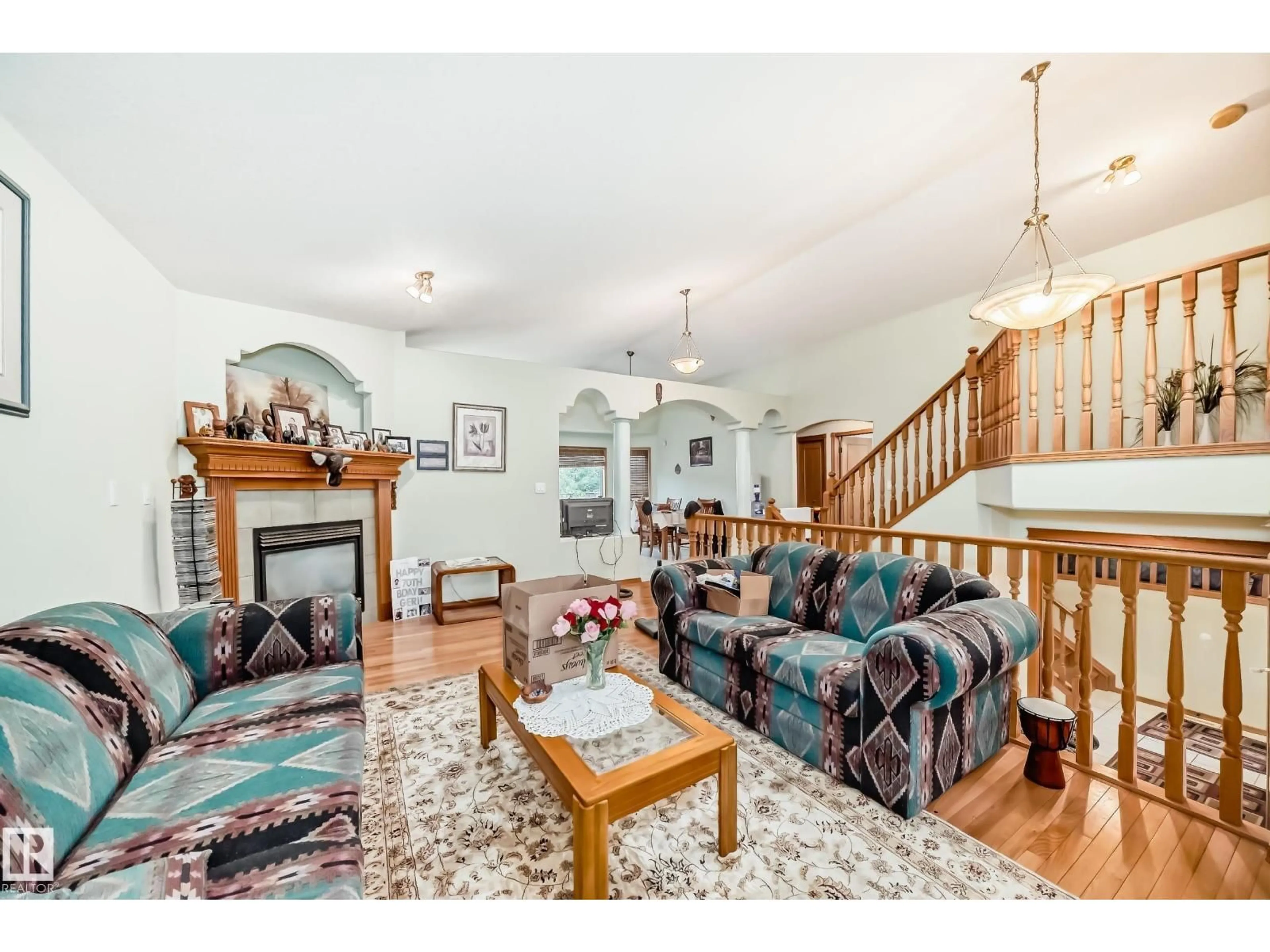 Living room with furniture, unknown for 16215 77 ST, Edmonton Alberta T5Z3N6