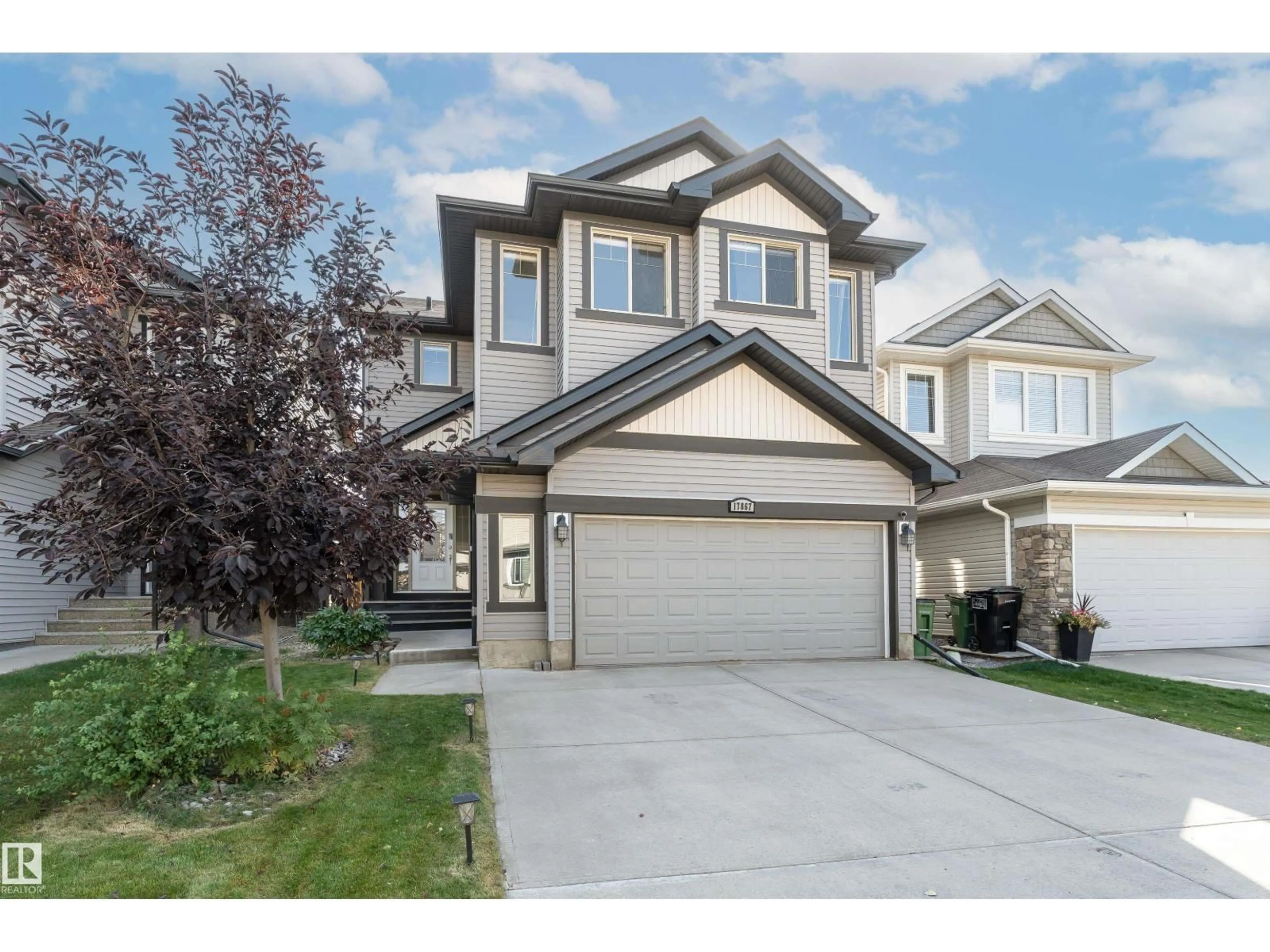 Home with vinyl exterior material, street for SW - 17867 8 AV, Edmonton Alberta T6W2S7