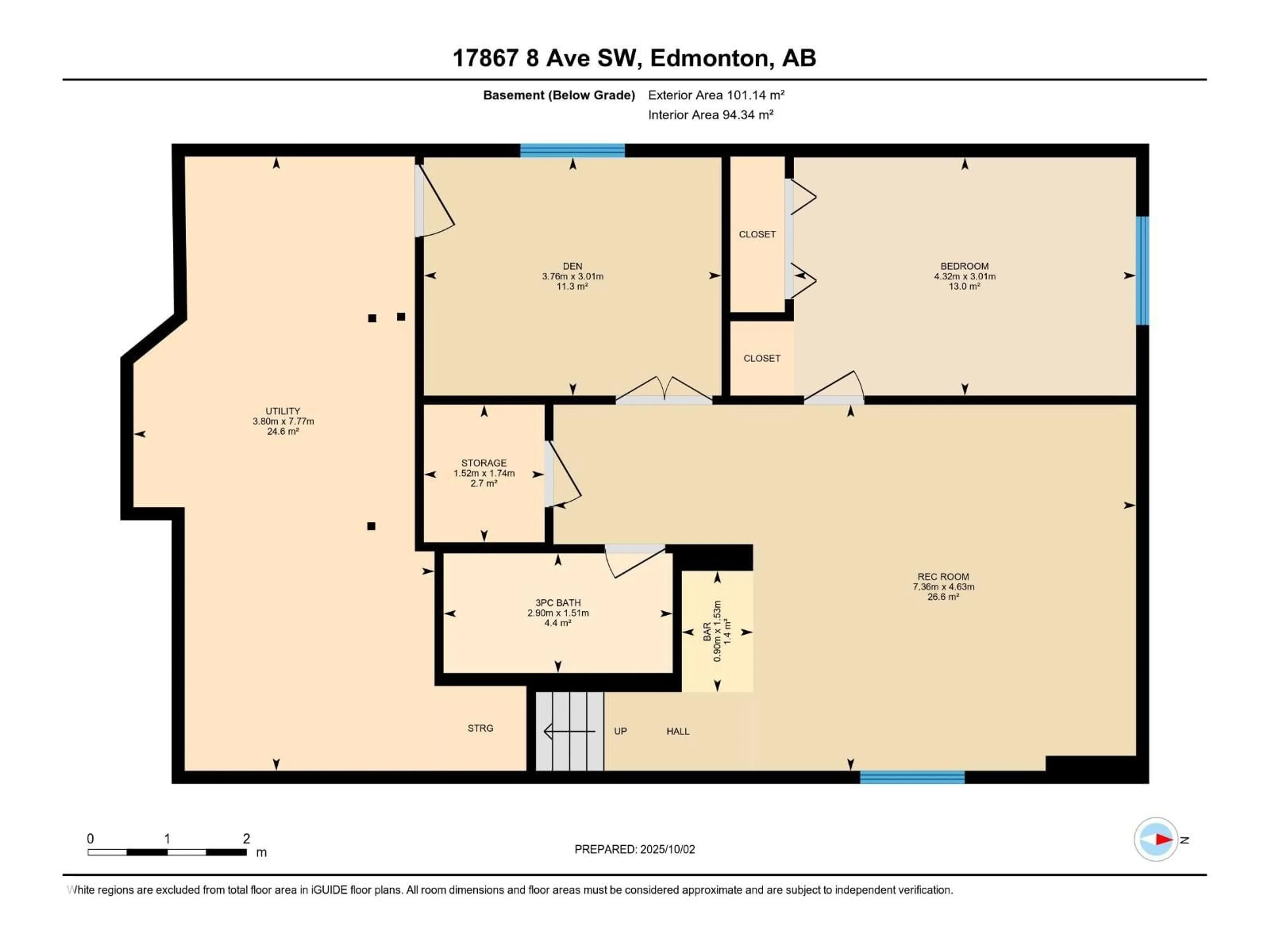 Floor plan for SW - 17867 8 AV, Edmonton Alberta T6W2S7