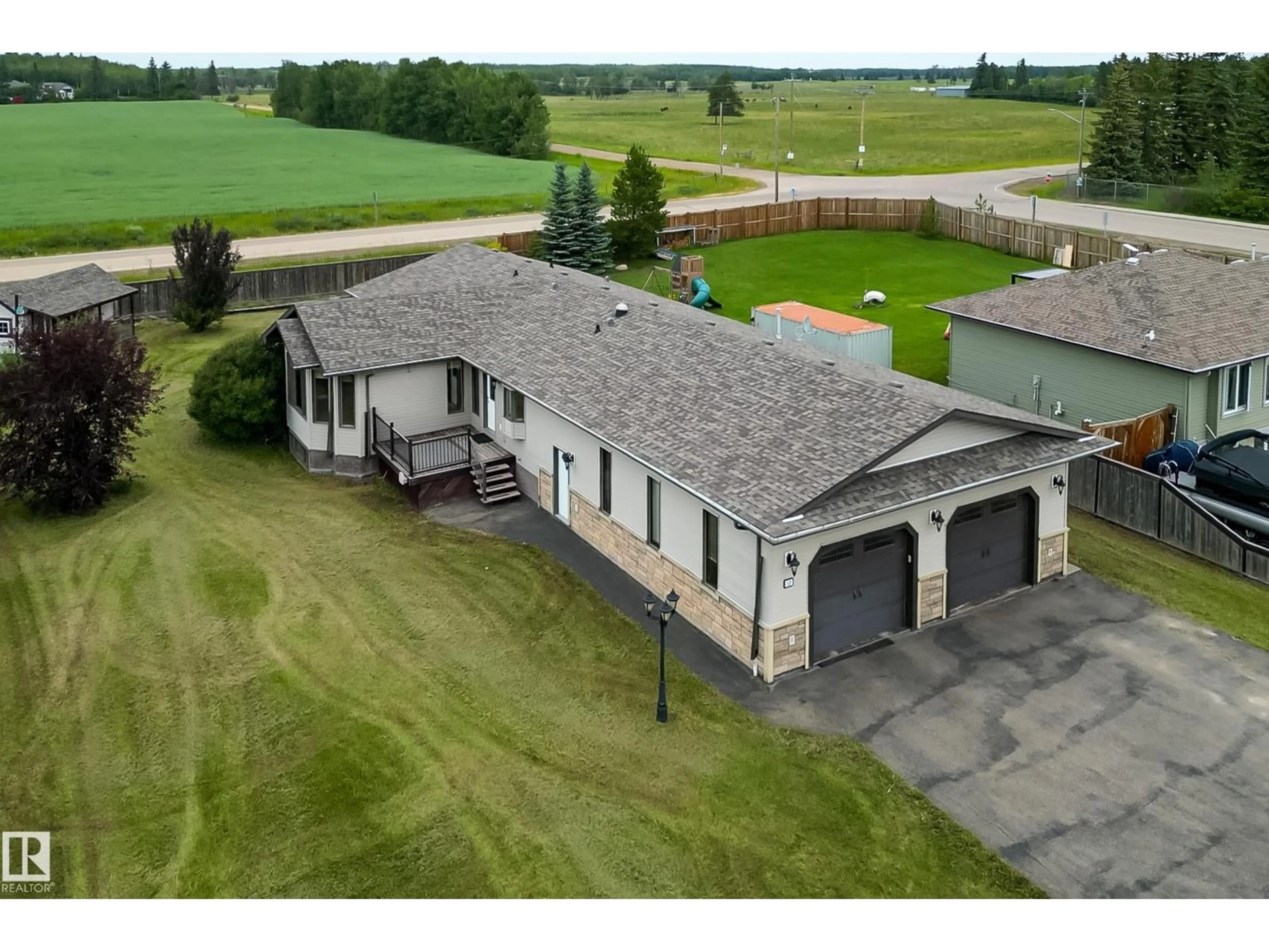 A pic from outside/outdoor area/front of a property/back of a property/a pic from drone, building for 12 FALCON DRIVE, New Sarepta Alberta T0B3M0