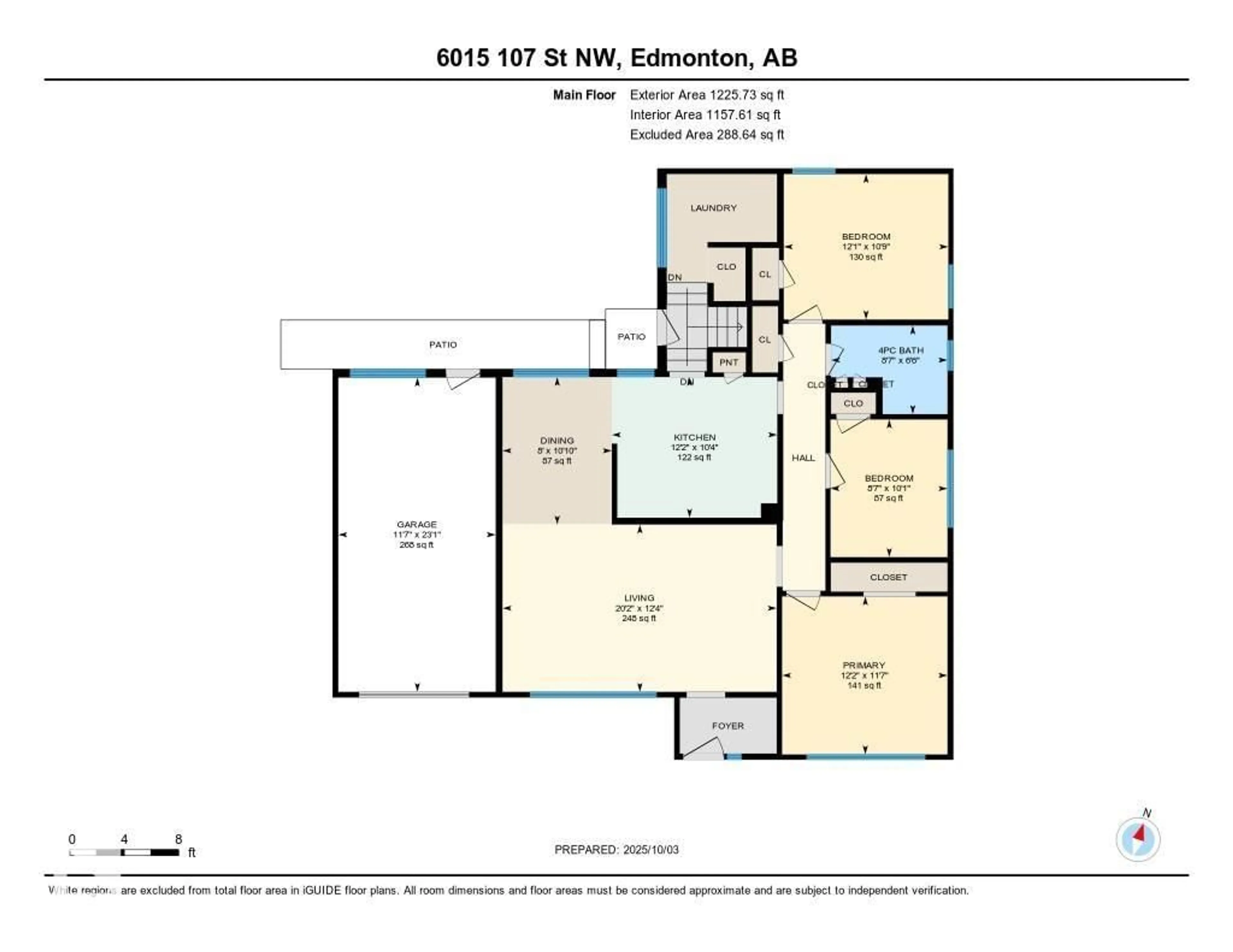 Floor plan for 6015 107 ST, Edmonton Alberta T6H2X9