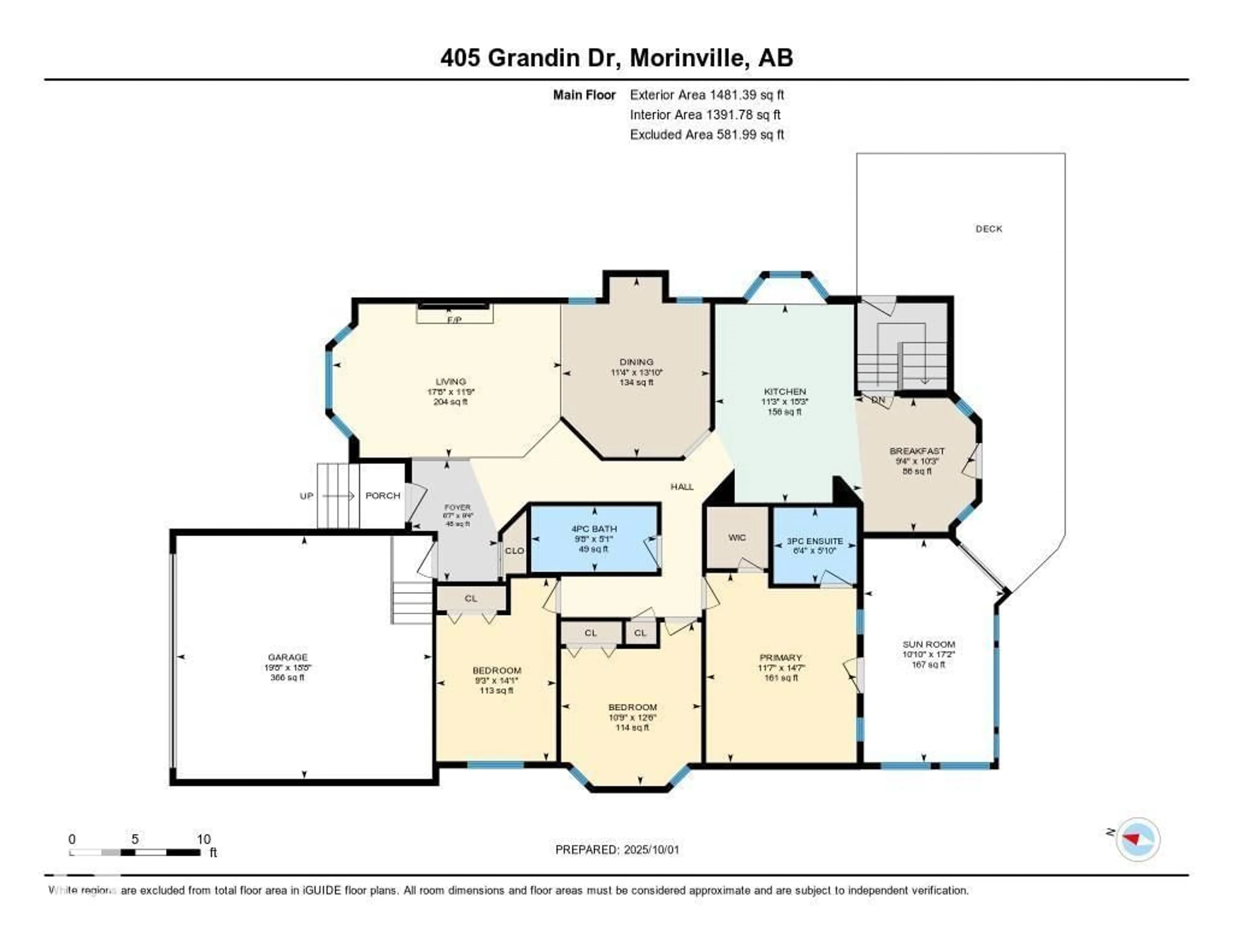 Floor plan for 405 GRANDIN DR, Morinville Alberta T8R1J1